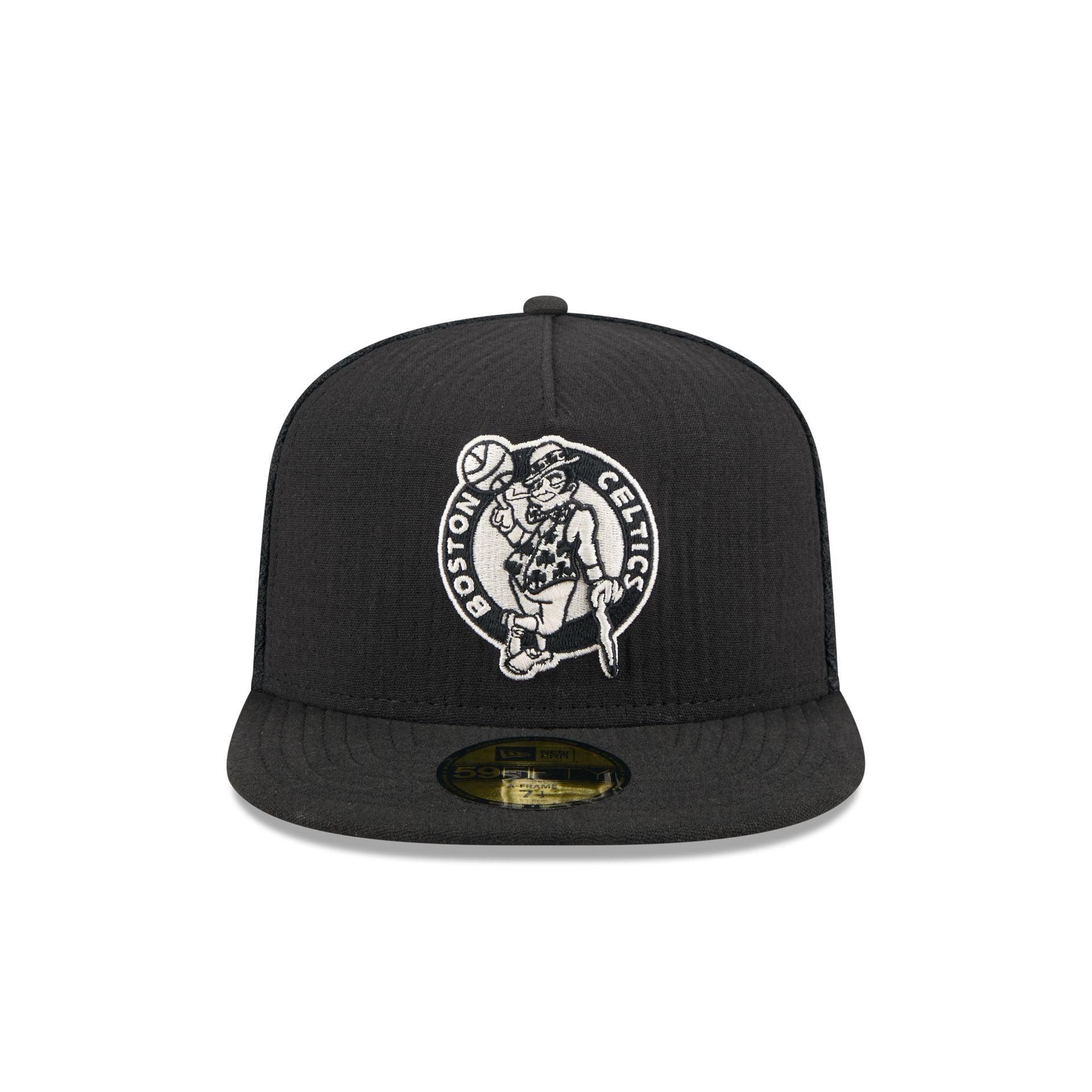 Boston Celtics Black Mesh 59FIFTY A-Frame Fitted Hat Male Product Image
