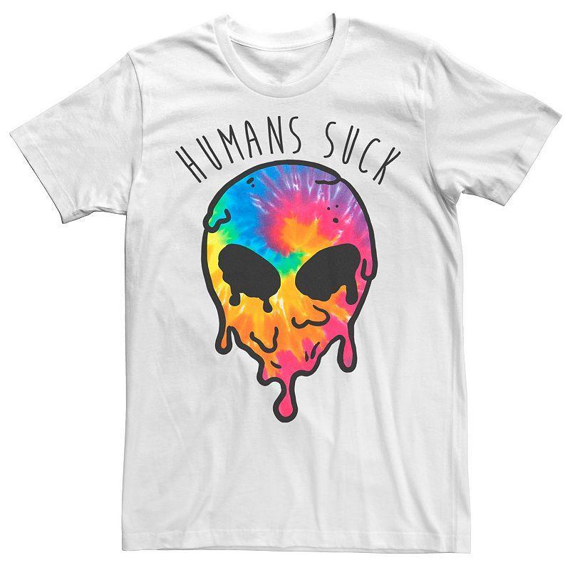 Men's Alien Tie-Dyed Tee, Size: Medium, White Product Image