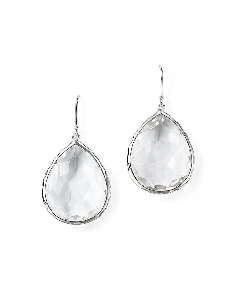 Large Teardrop Earrings in Sterling Silver Product Image