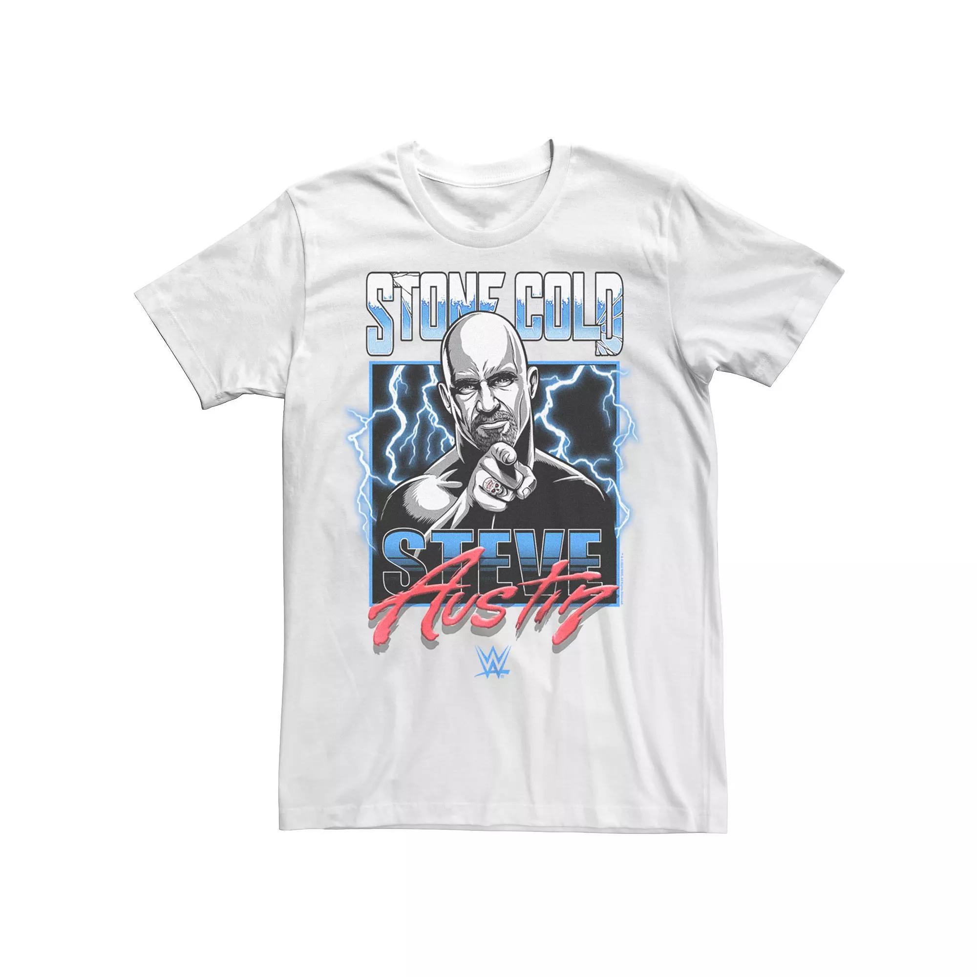 Men's WWE Stone Cold Steve Austin Electric Poster Tee, Size: Small, White Product Image