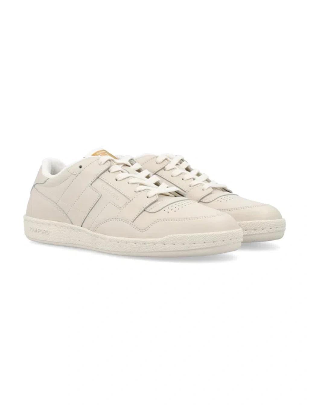 TOM FORD Jake Smooth Leather Sneakers In Marble_+_ivory Product Image