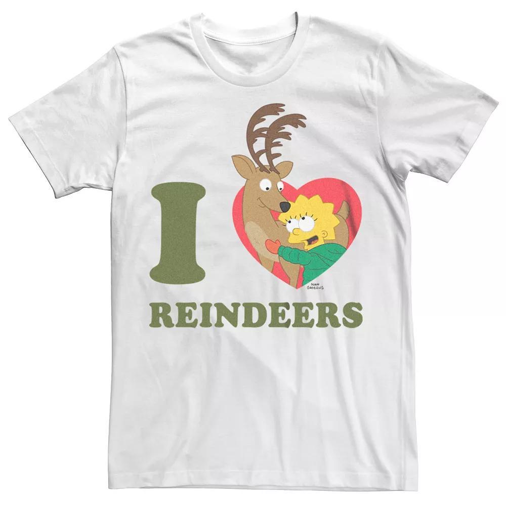 Men's The Simpsons Lisa I Heart Reindeers Graphic Tee,  Product Image