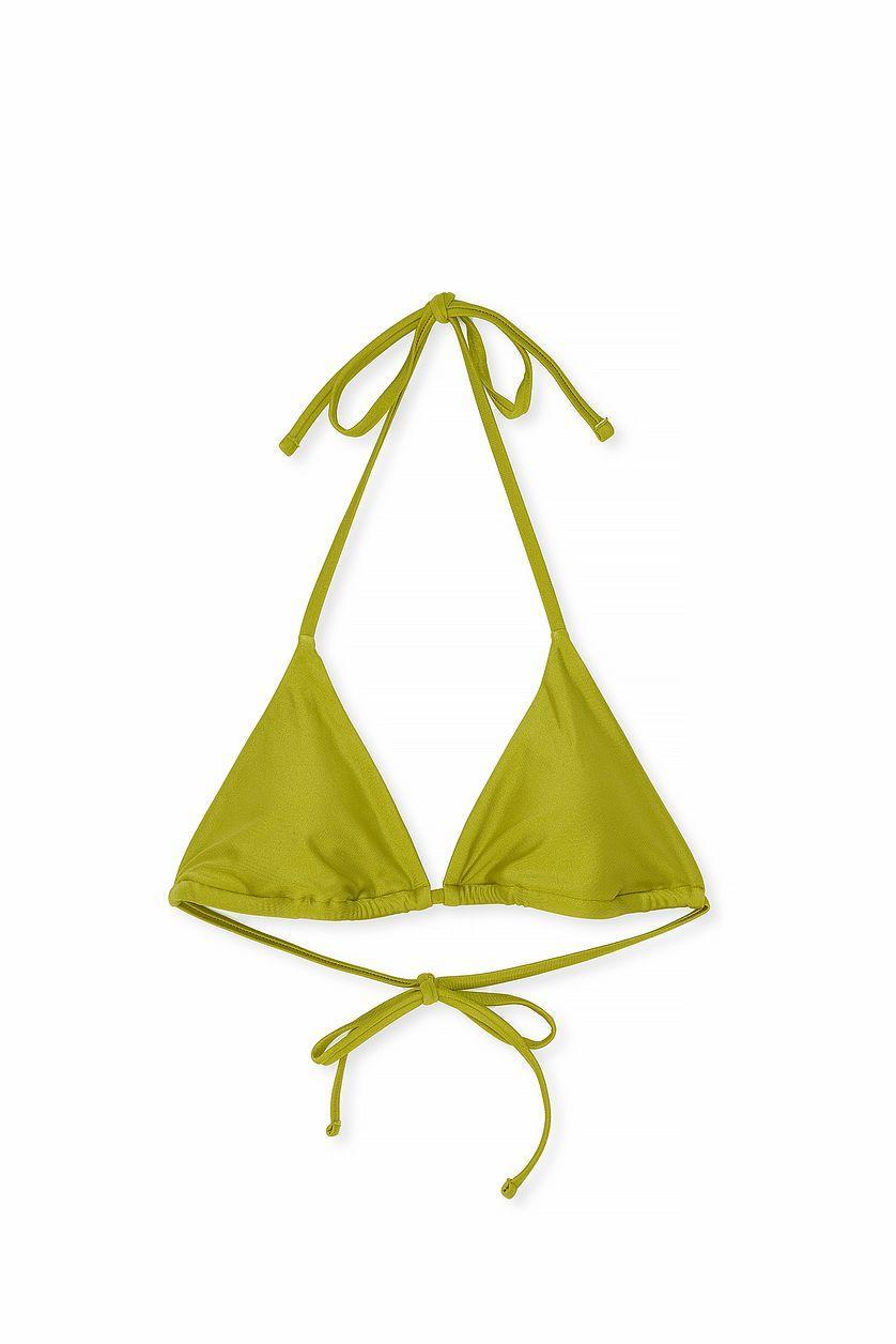 Shiny Padded Triangle Bikini Top Product Image