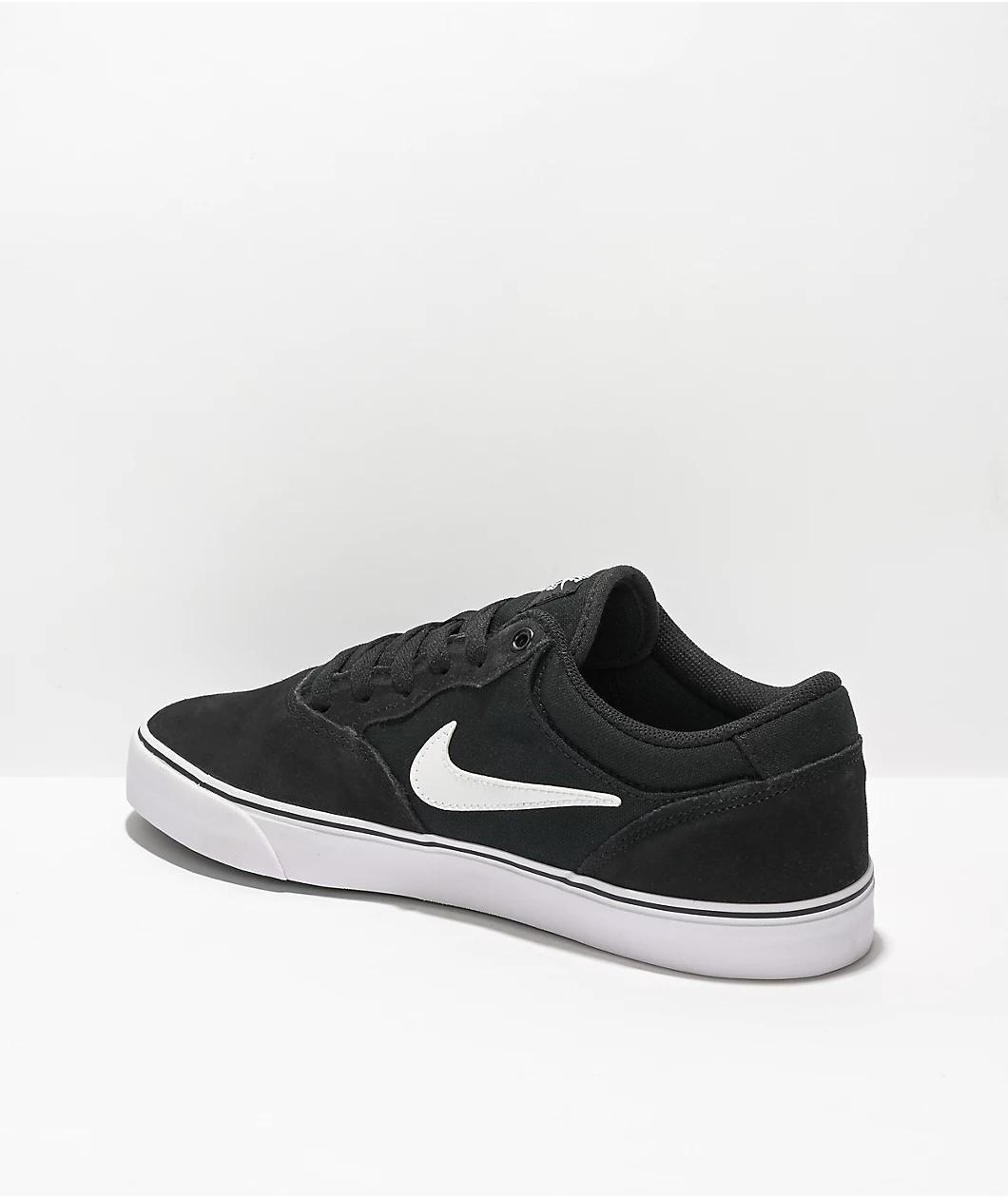 Nike SB Chron 2 Black & White Skate Shoes Product Image