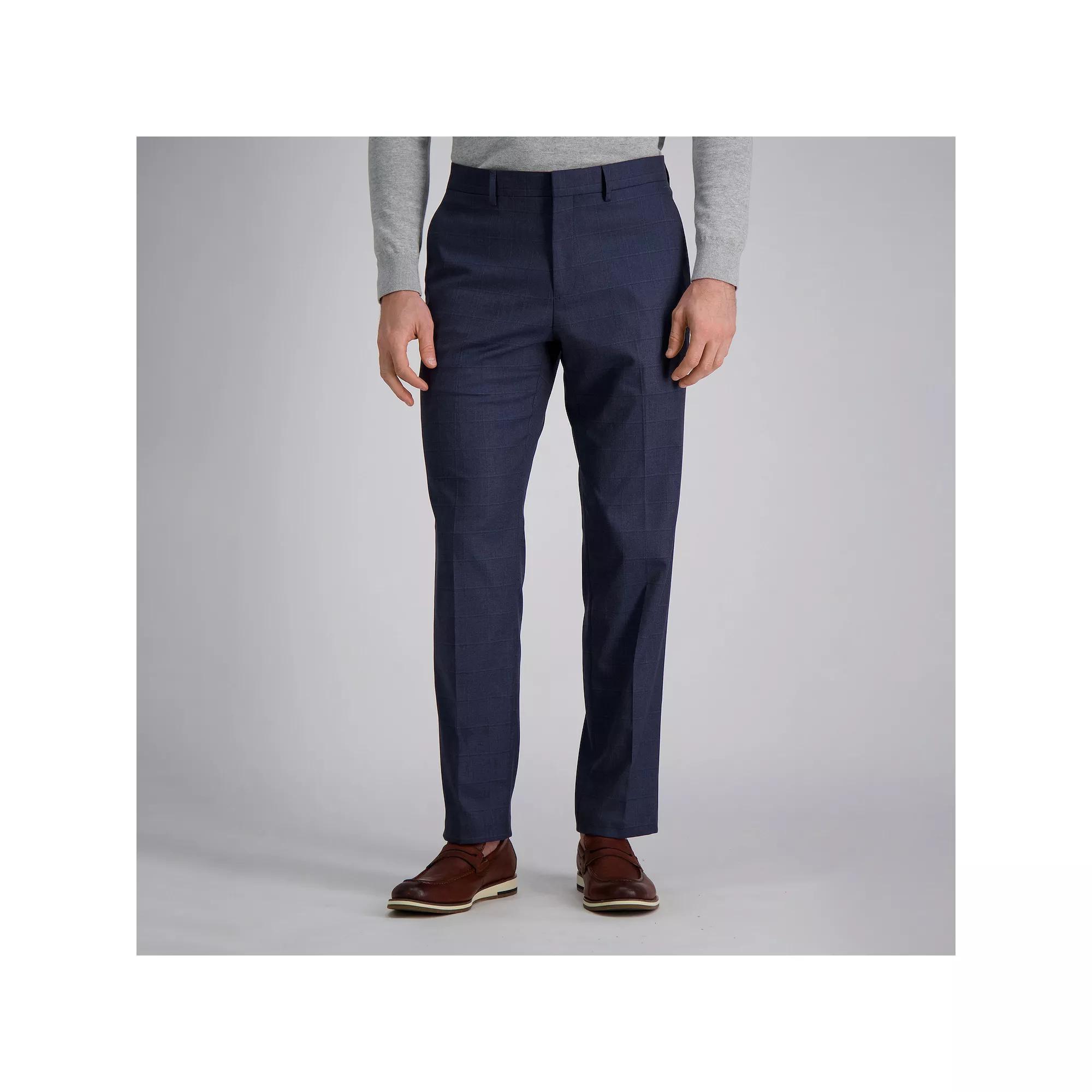 Men's J.M. Haggar Premium Tailored-Fit Stretch Flat-Front Suit Pants, Size: 32X30, Blue Windowpane Product Image