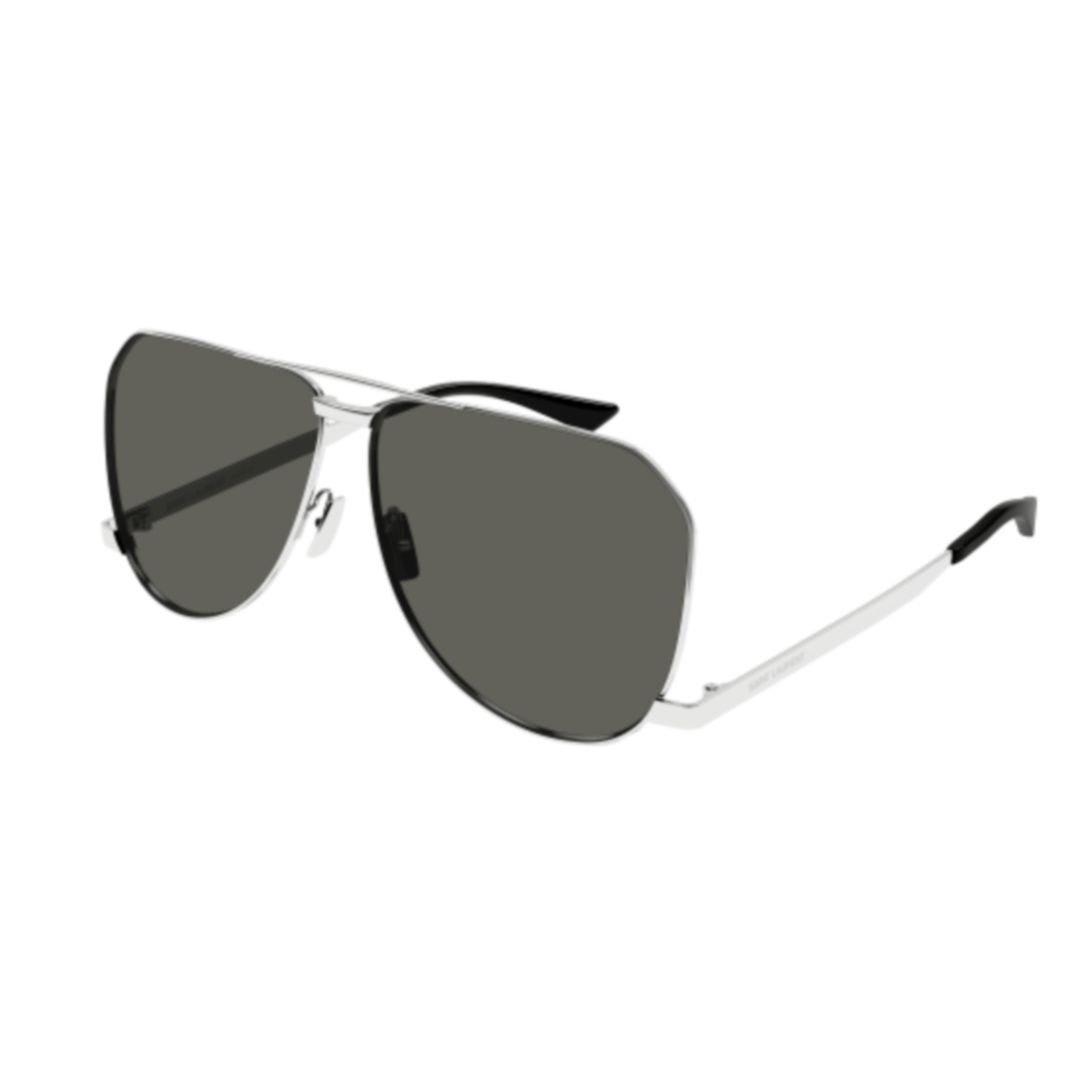 SAINT LAURENT Eyewear Pilot Frame Sunglasses In 002 Silver Silver Grey Product Image