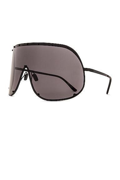 Mens Shield 80MM Oval Sunglasses Product Image