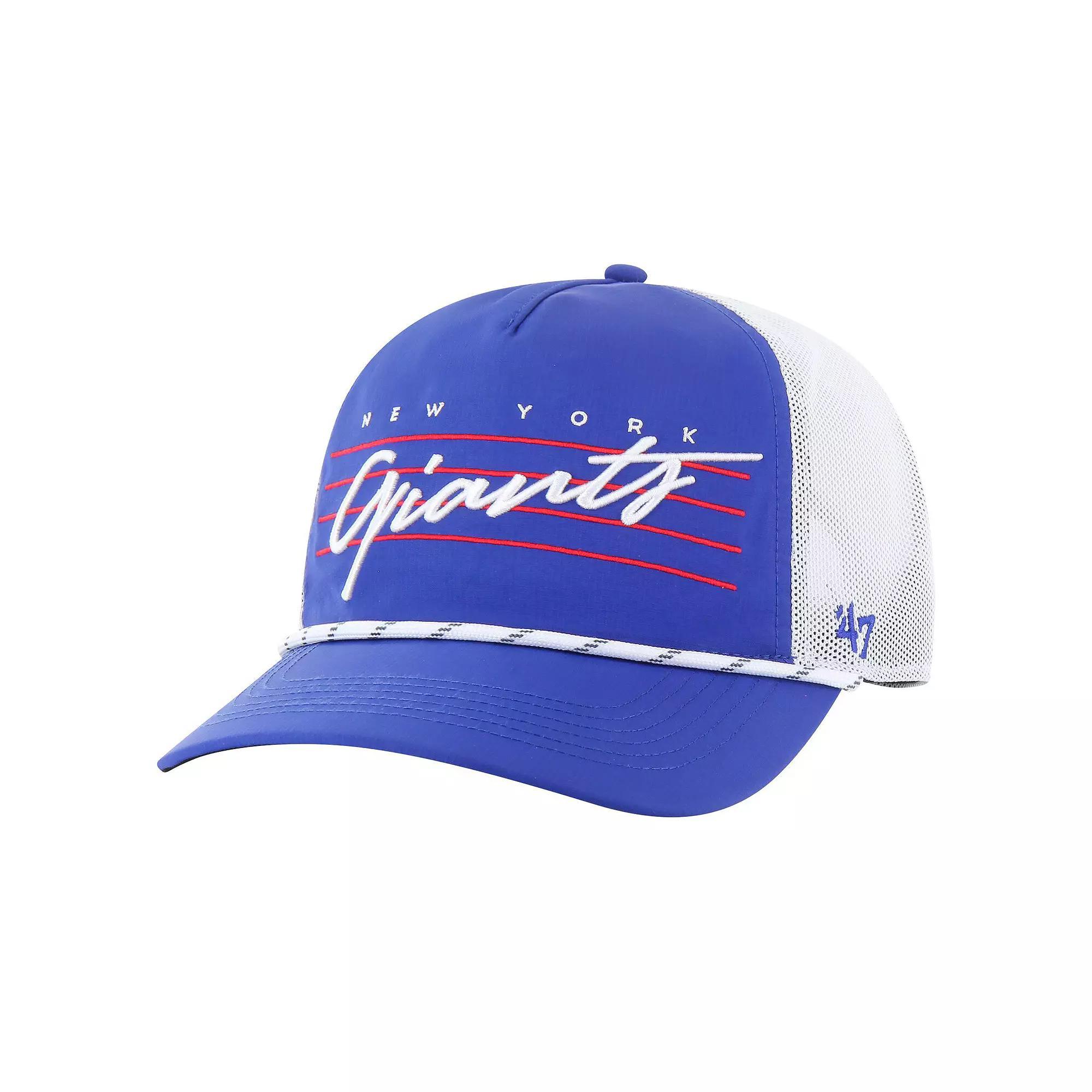 Men's '47 Royal/White New York Giants Downburst Relaxed Hitch Trucker Adjustable Hat, Blue Product Image