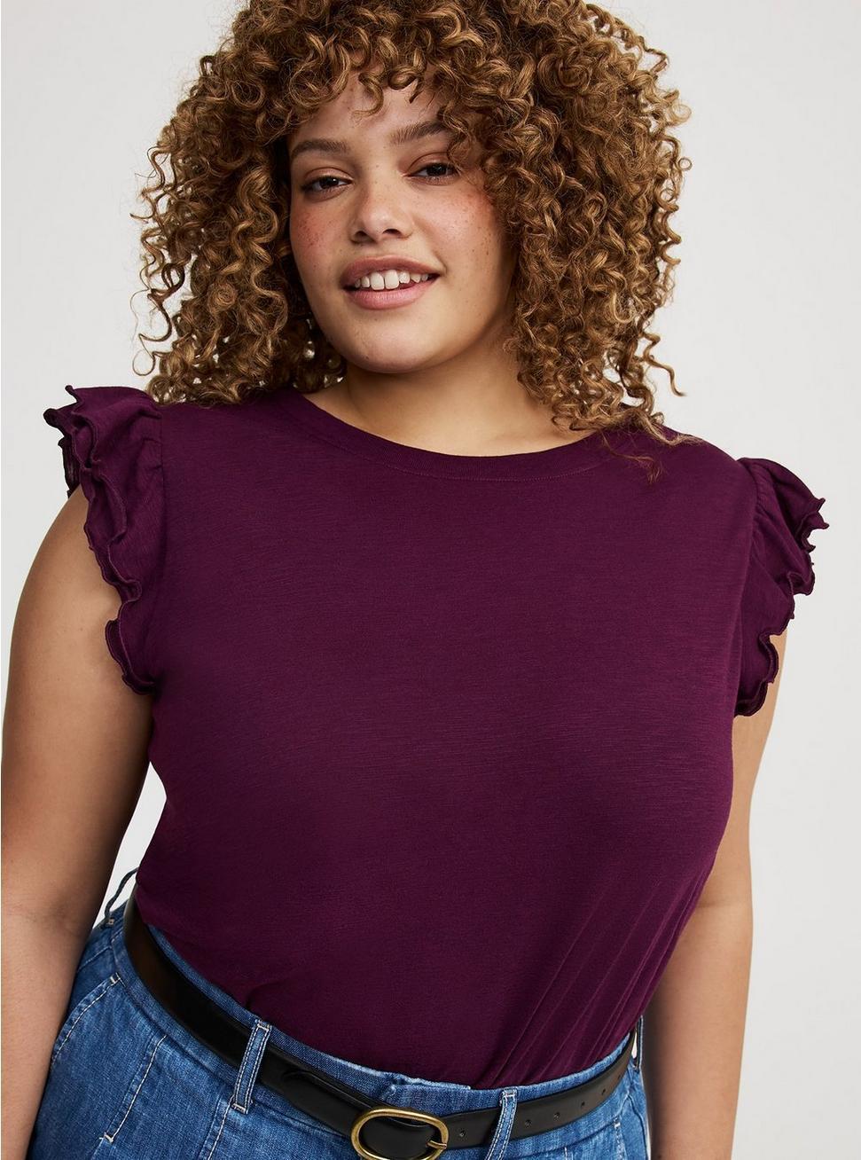 Double Flutter Sleeve Tee Product Image