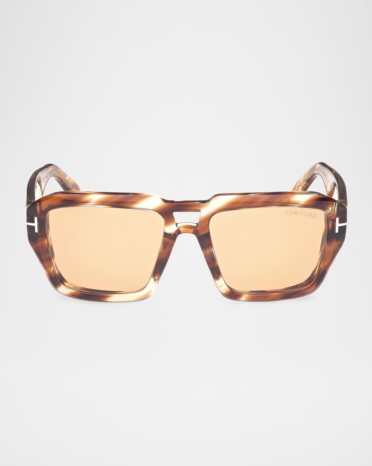 Mens FT1202M Acetate Rectangle Sunglasses Product Image