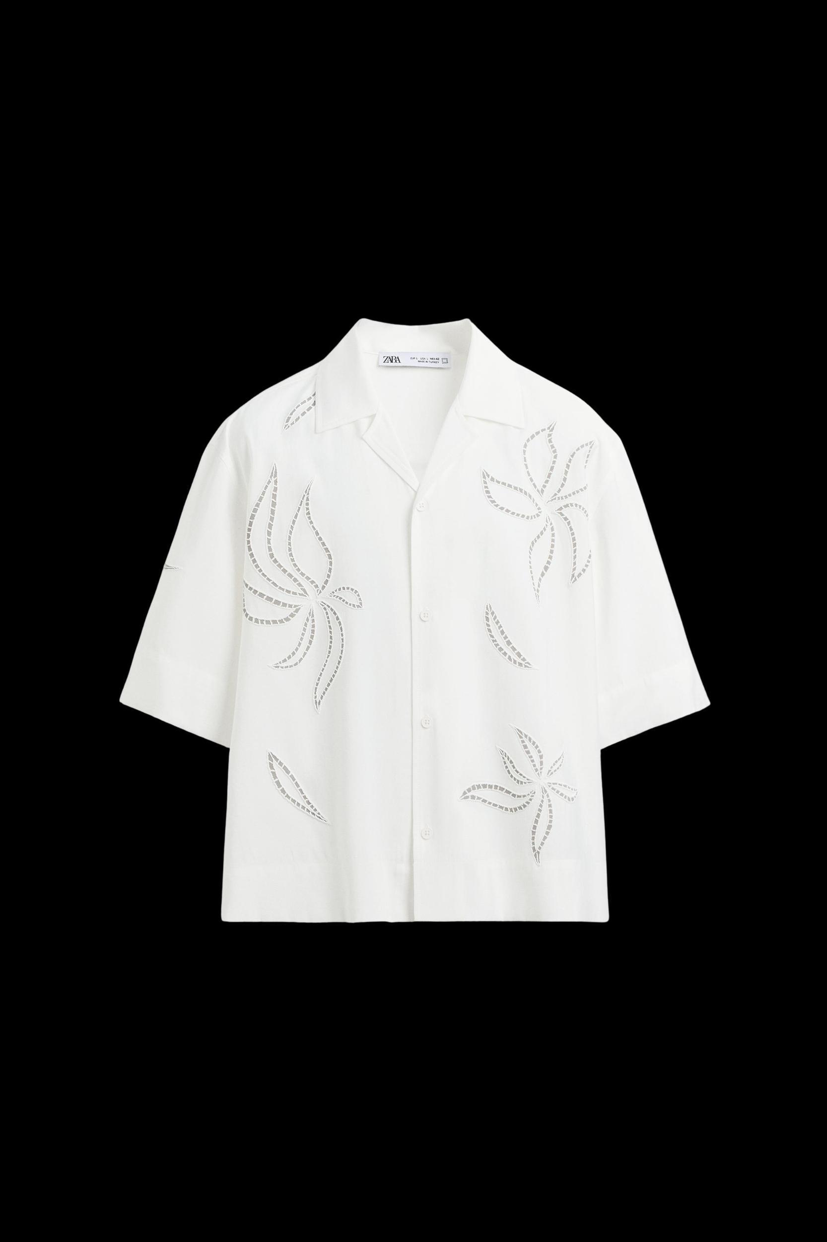 LACE EMBROIDERED SHIRT Product Image