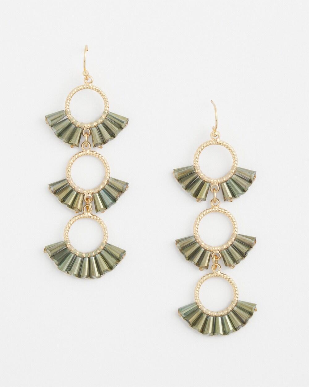 No Droop™ Olive Faux Suede Earrings Product Image