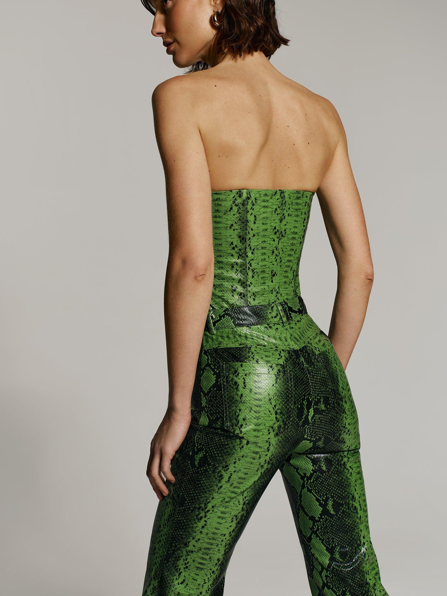 Killa pants in Green Python Product Image