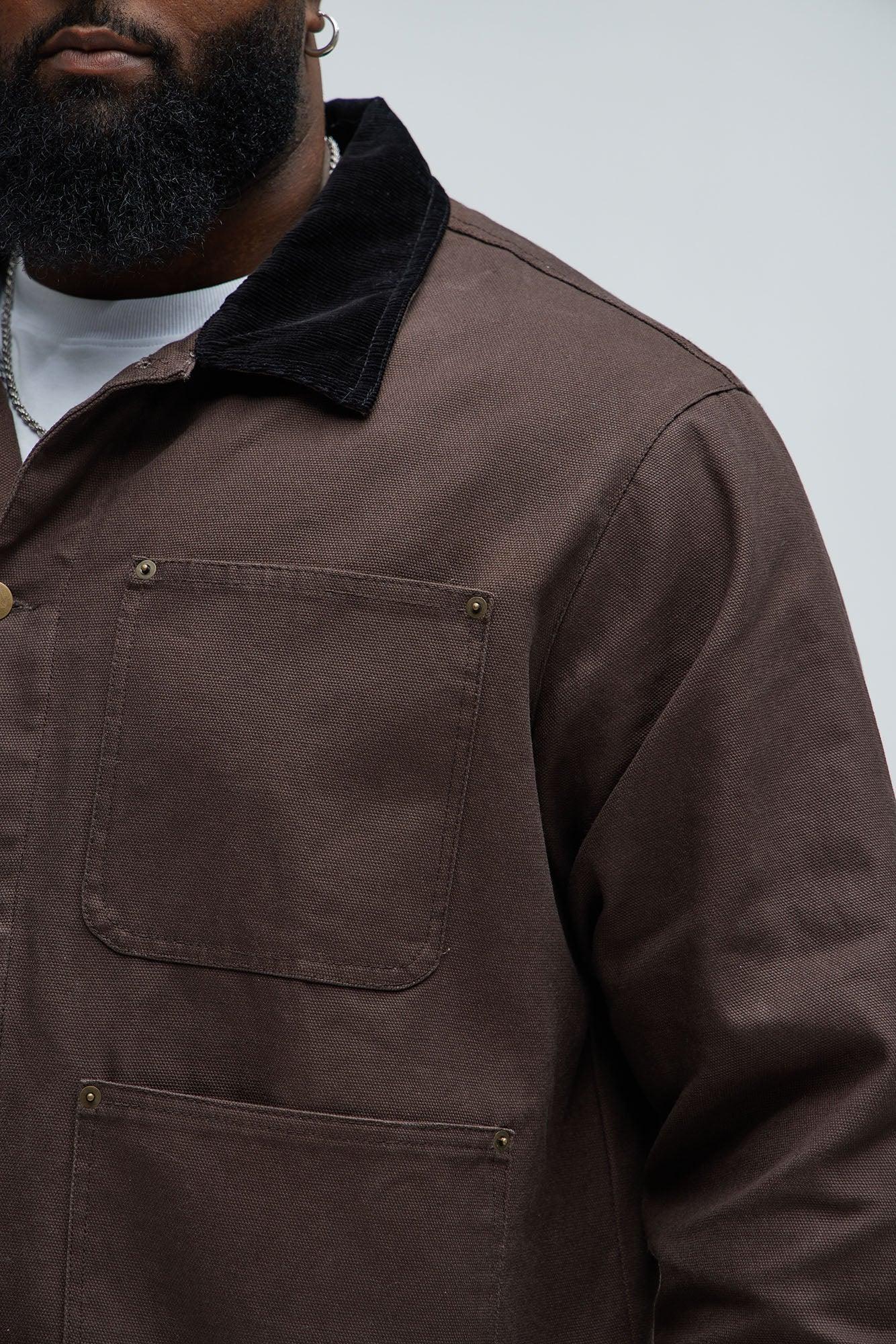 Alexander Utility Canvas Chore Jacket - Brown Product Image