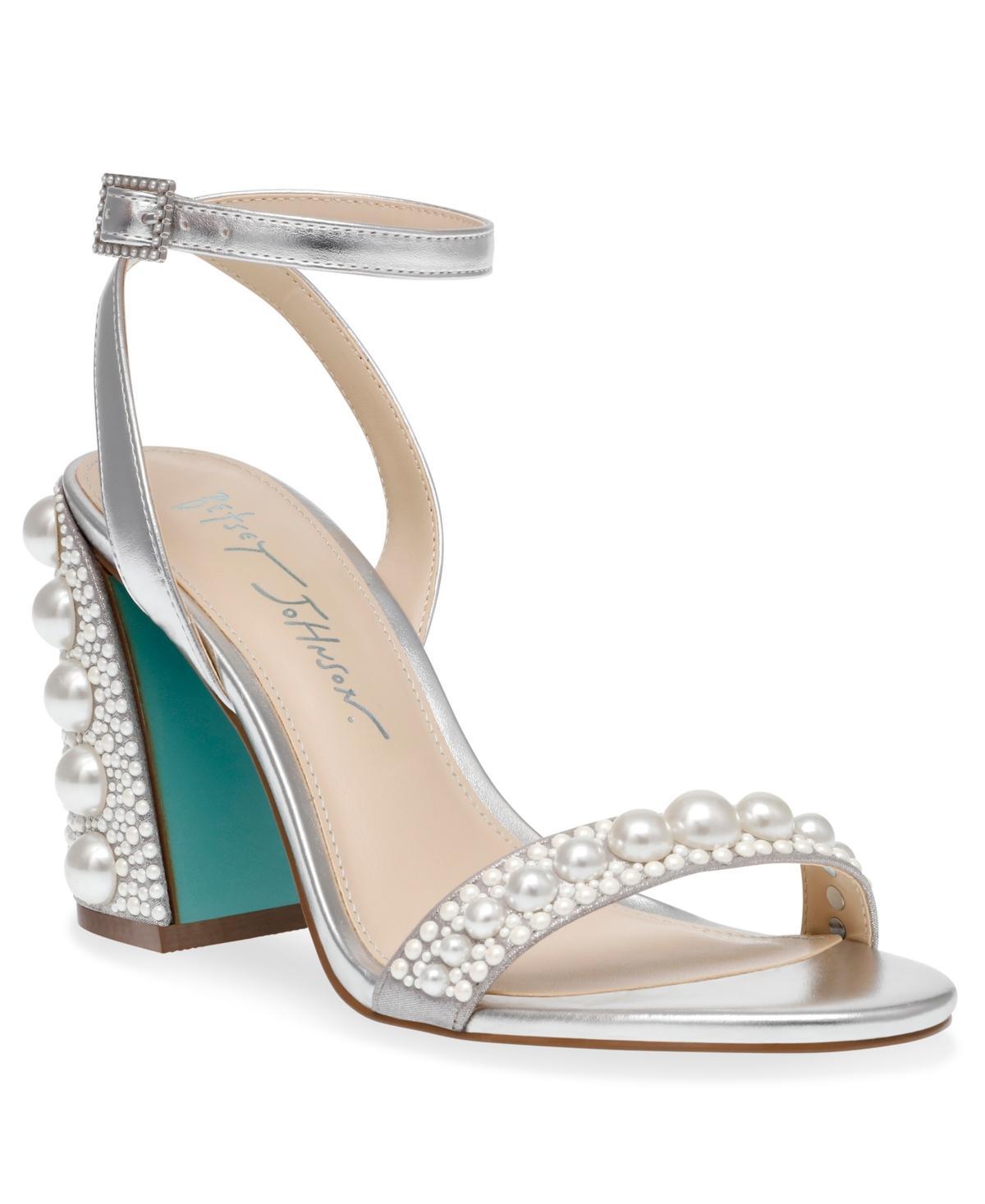 Betsey Johnson Womens Lexi Pearl Evening Sandals Product Image