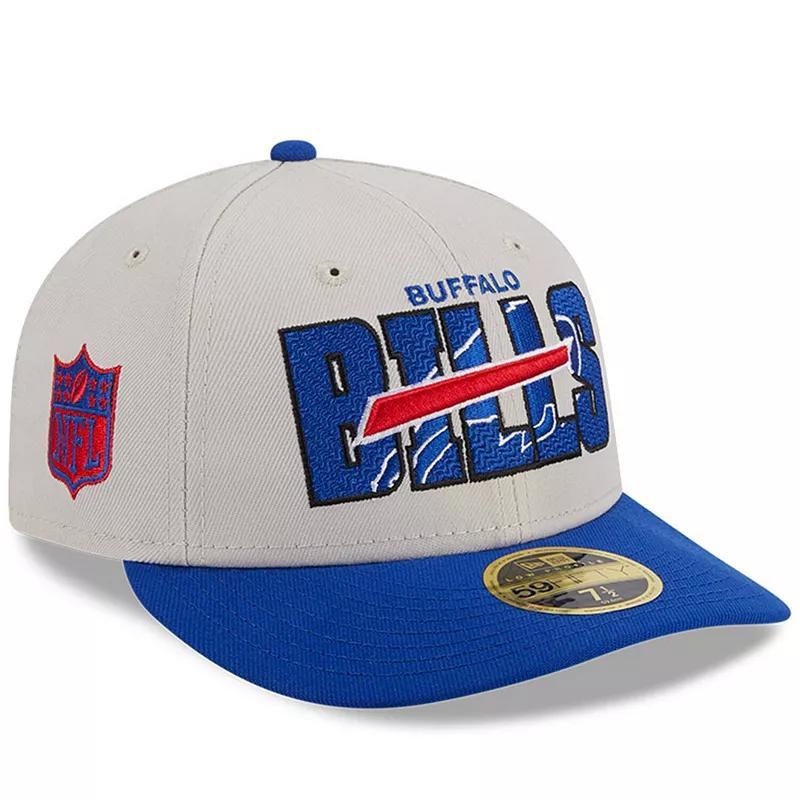 Mens New Era Stone/Royal Buffalo Bills 2023 NFL Draft Low Profile 59FIFTY Fitted Hat Product Image