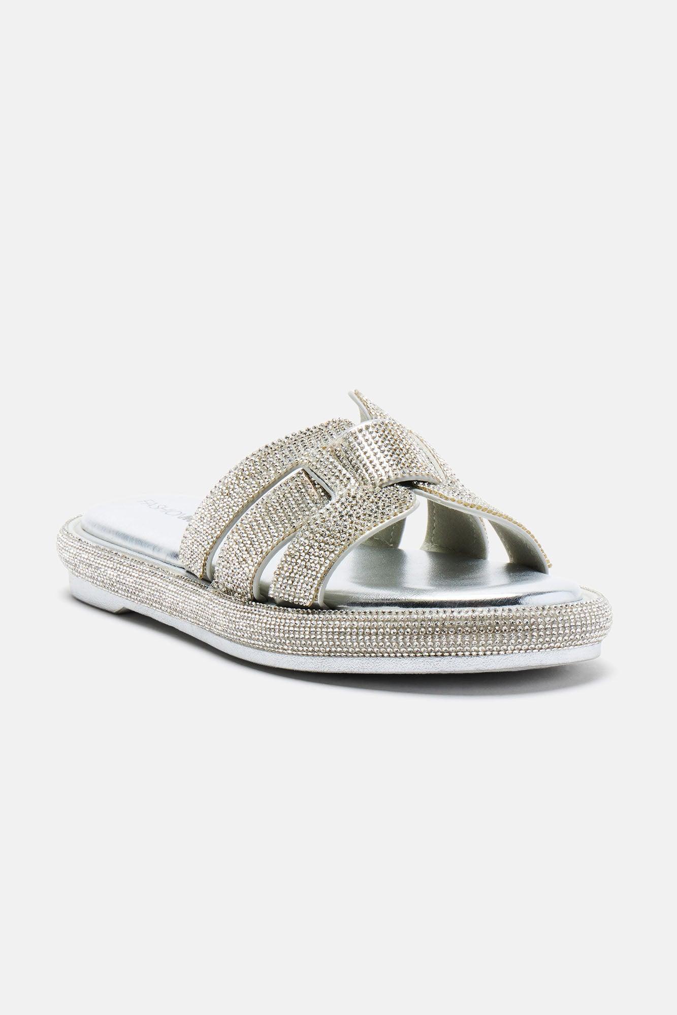 Emilia Embellished Sandals - Silver Product Image