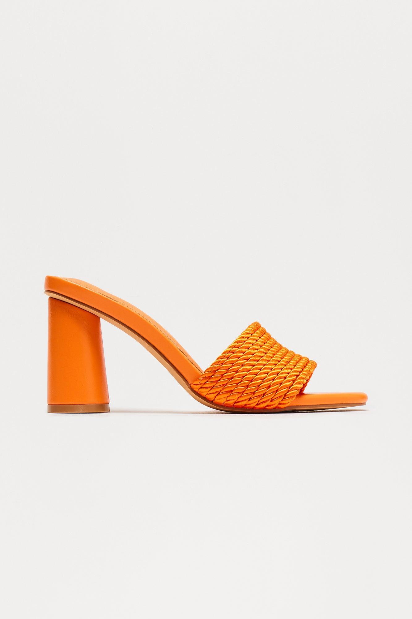 Mykonos Heeled Mules - Orange Product Image