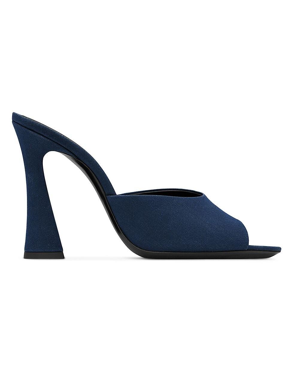 Saint Laurent Suite Mules in Crepe De Chine Product Image