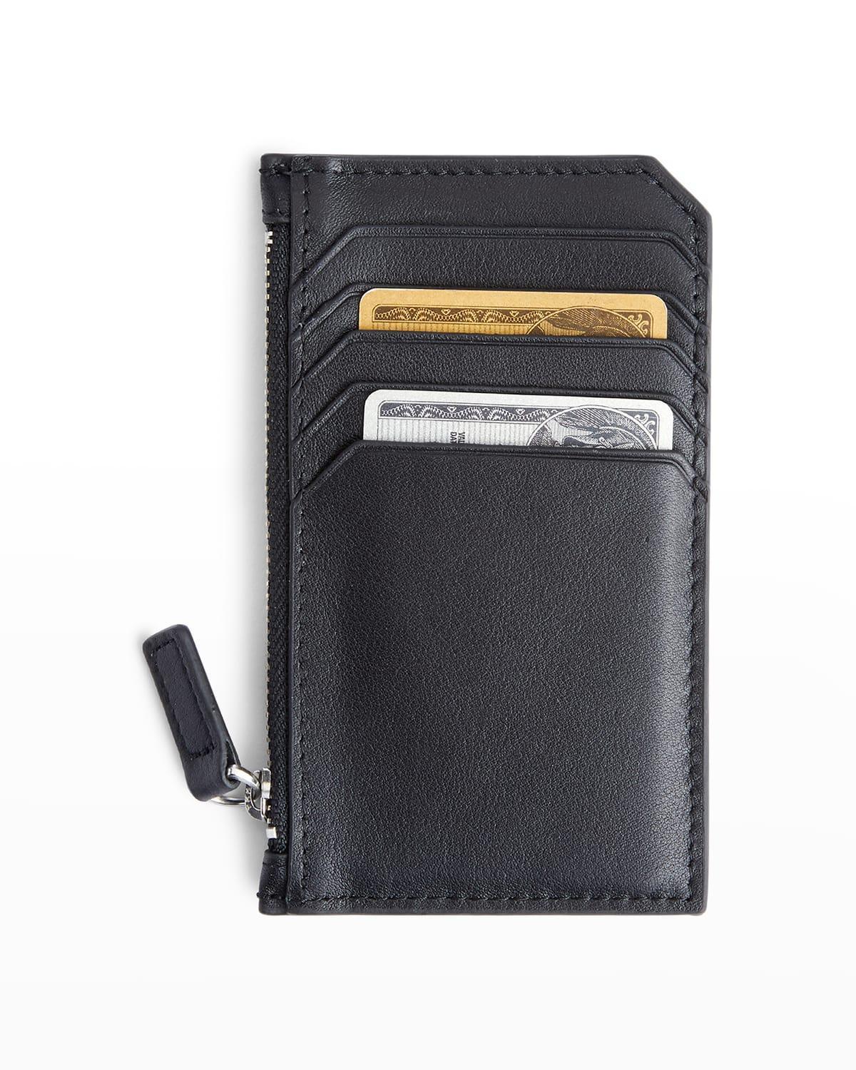 Womens Zip Leather Card Wallet Product Image