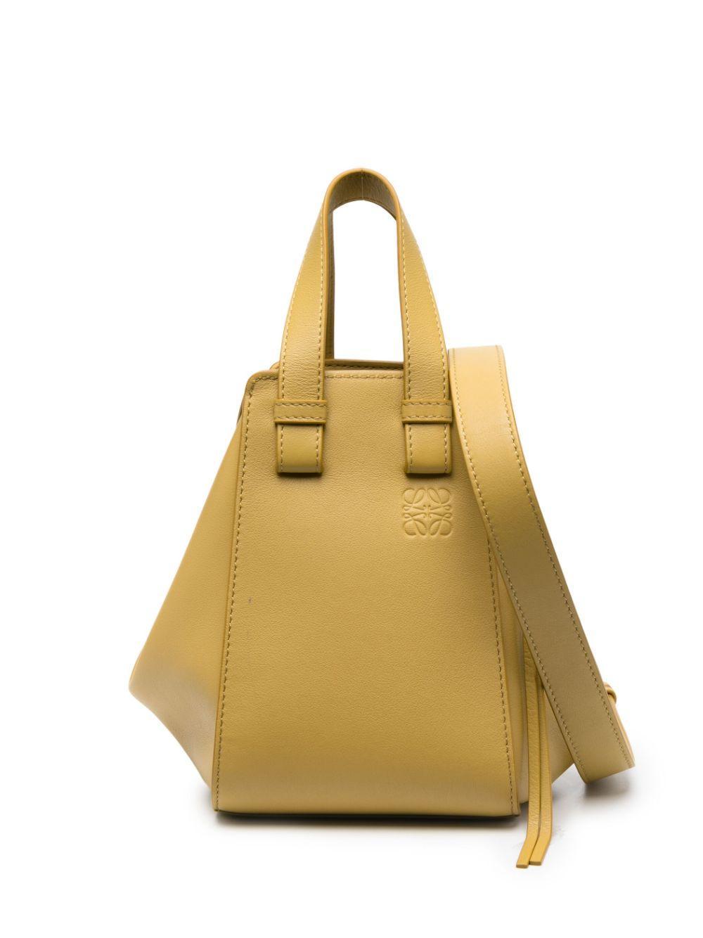 LOEWE Compact Hammock Leather Handbag In Yellow Product Image