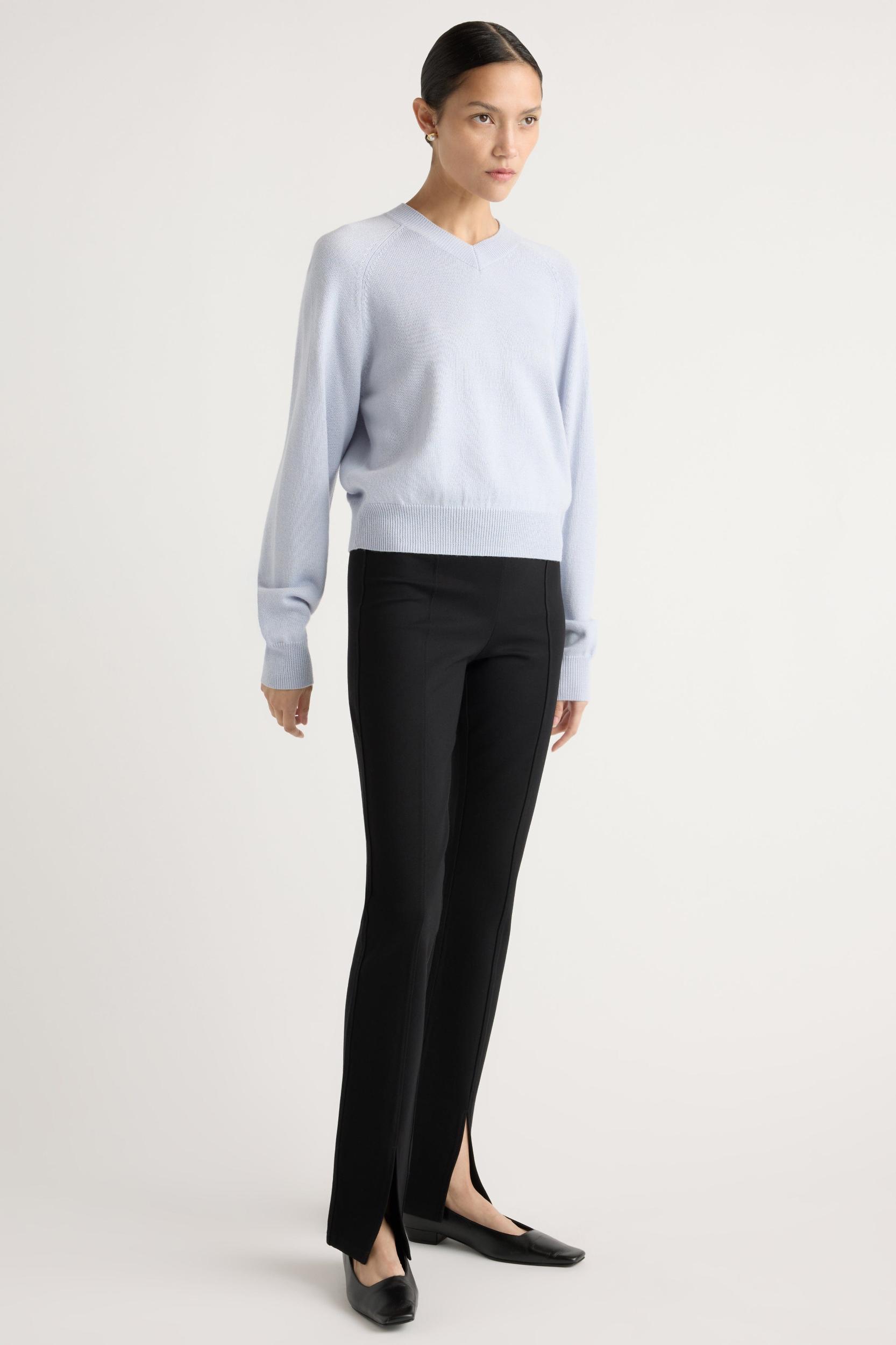 Cass Front-Split Ponte Stretch Pant Product Image