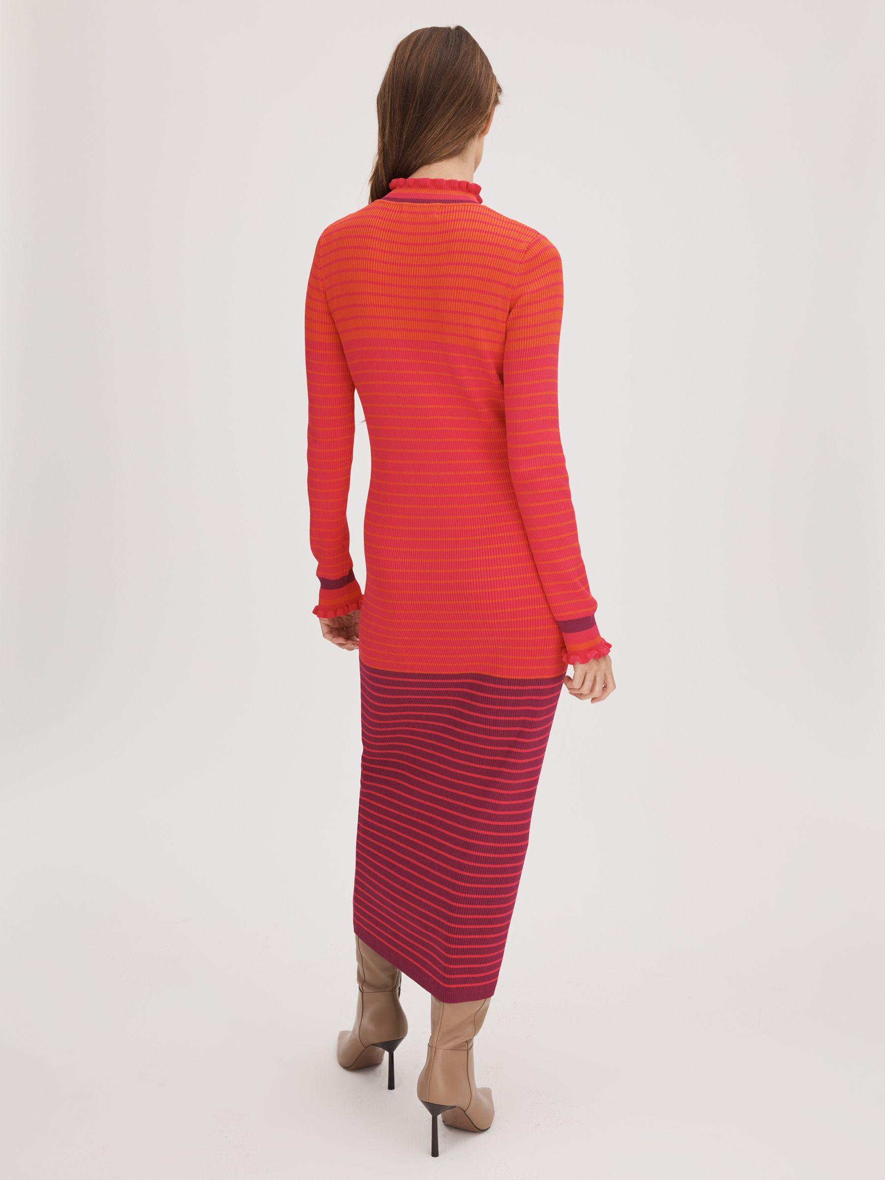 Florere Knitted Striped Midi Dress in Multi Product Image