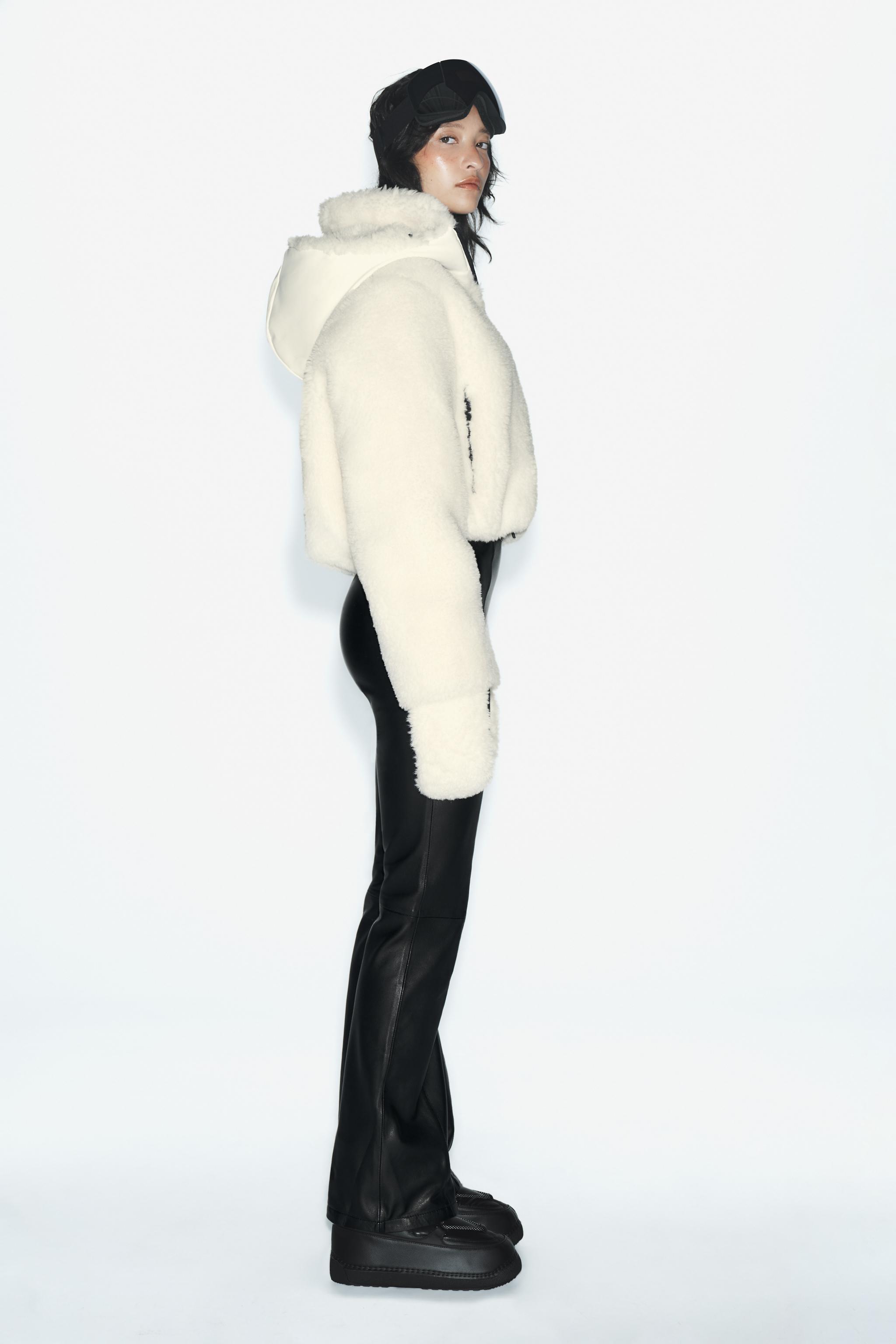 FLARED 100% LEATHER PANTS Product Image