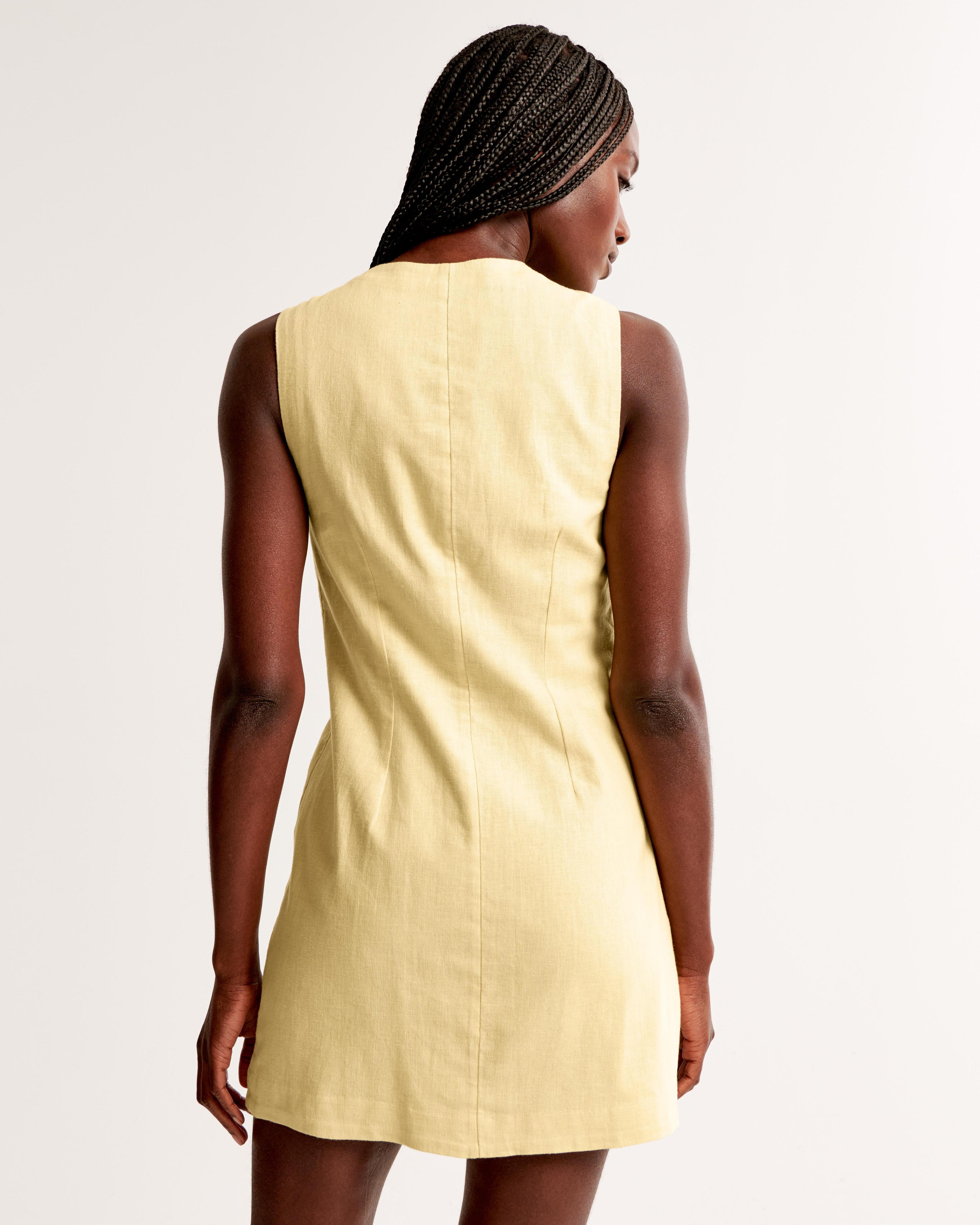 The A&F Mara Linen-Blend Vest Mini Dress Product Image