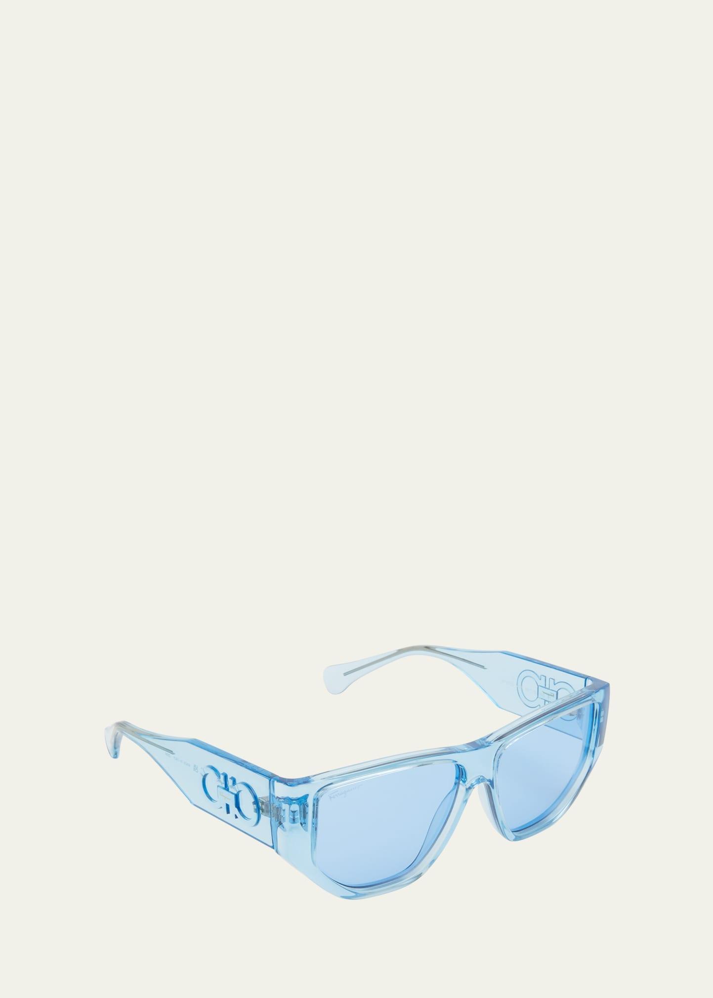 Monochrome Rectangle Plastic Sunglasses Product Image