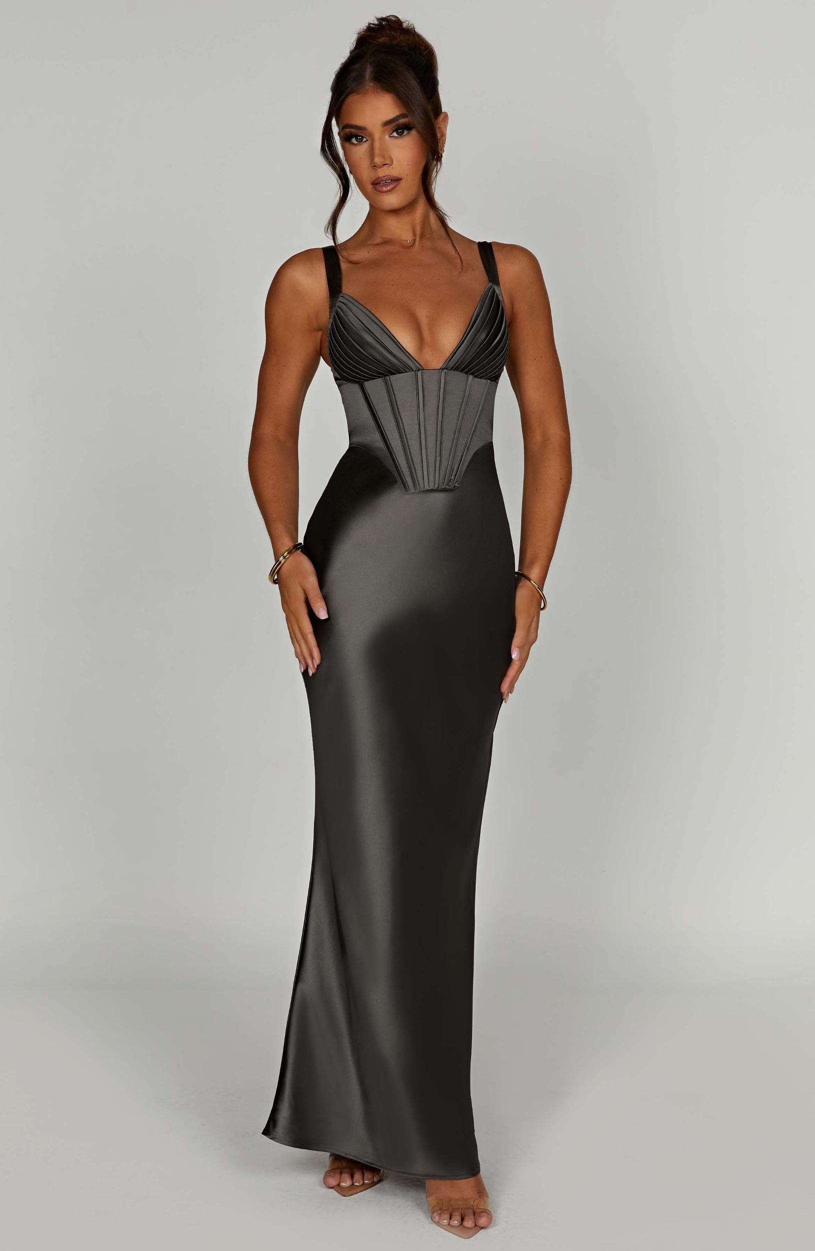 Shae Maxi Dress - Charcoal Product Image