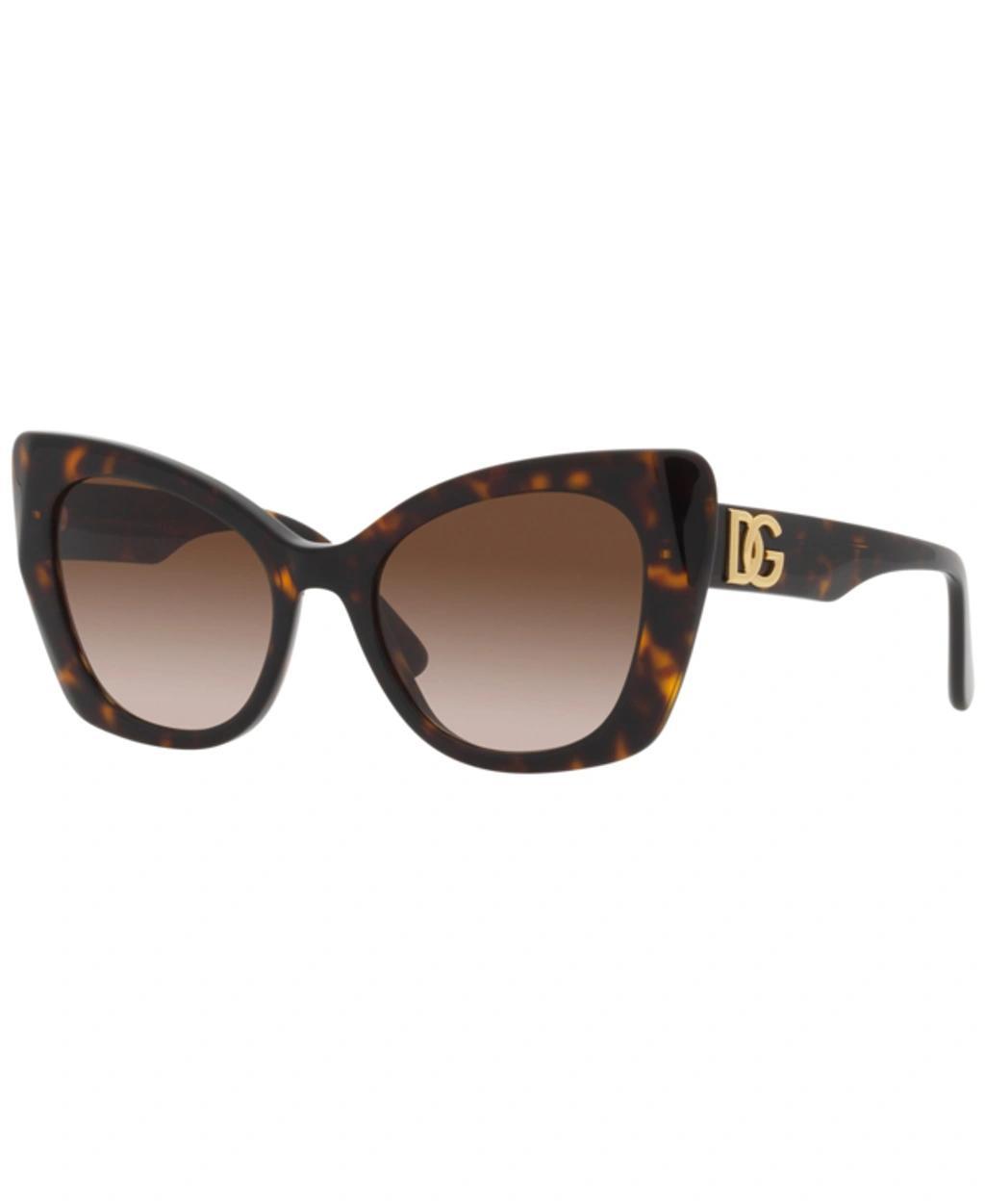 DOLCE & GABBANA Women's Low Bridge Fit Sunglasses, Dg4405f 53 In Brown Product Image