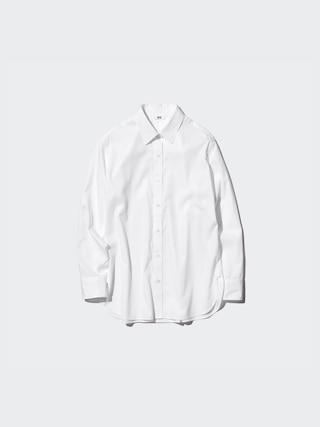 Womens Cotton Shirt White 2XS UNIQLO US Product Image