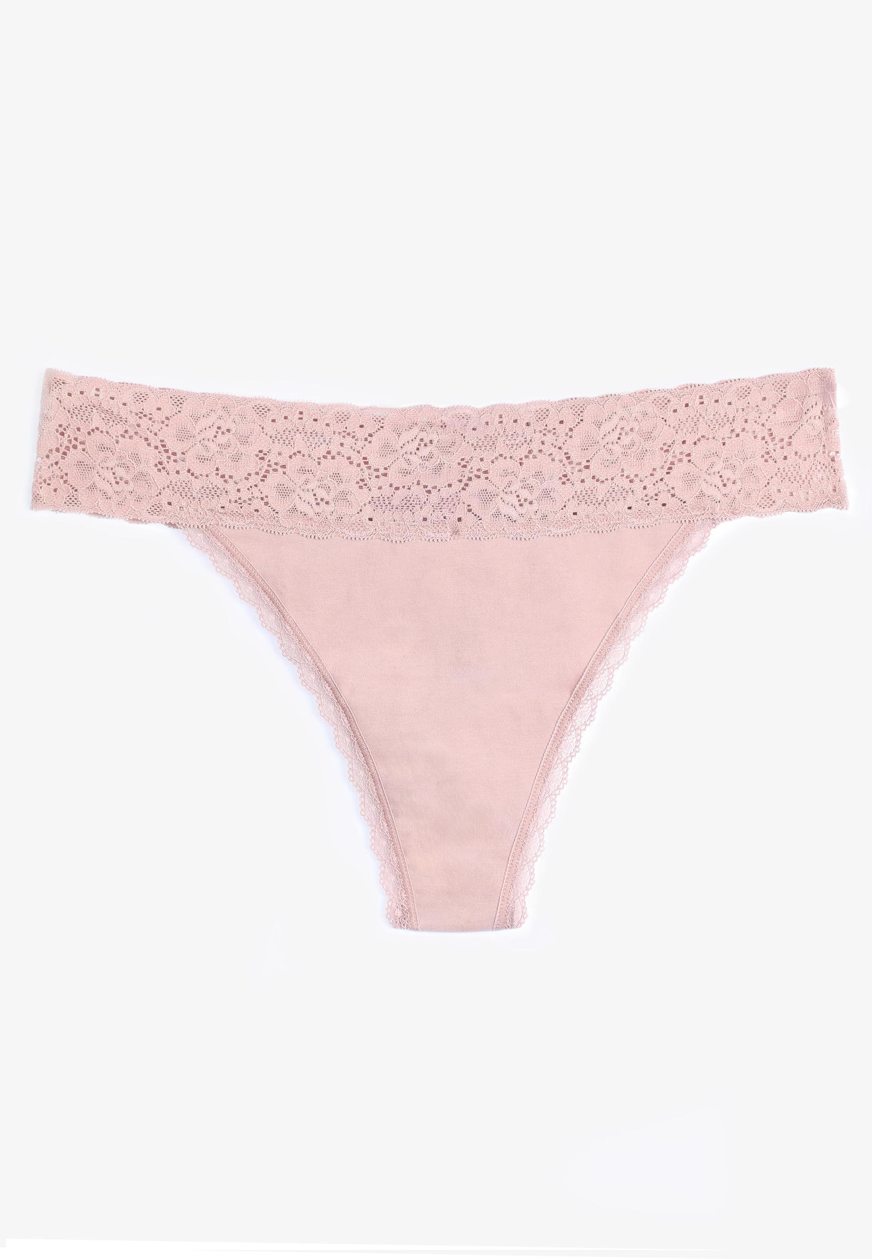 Maurices Womens Simply Comfy Cotton Thong Panty Pink Size X Small Product Image