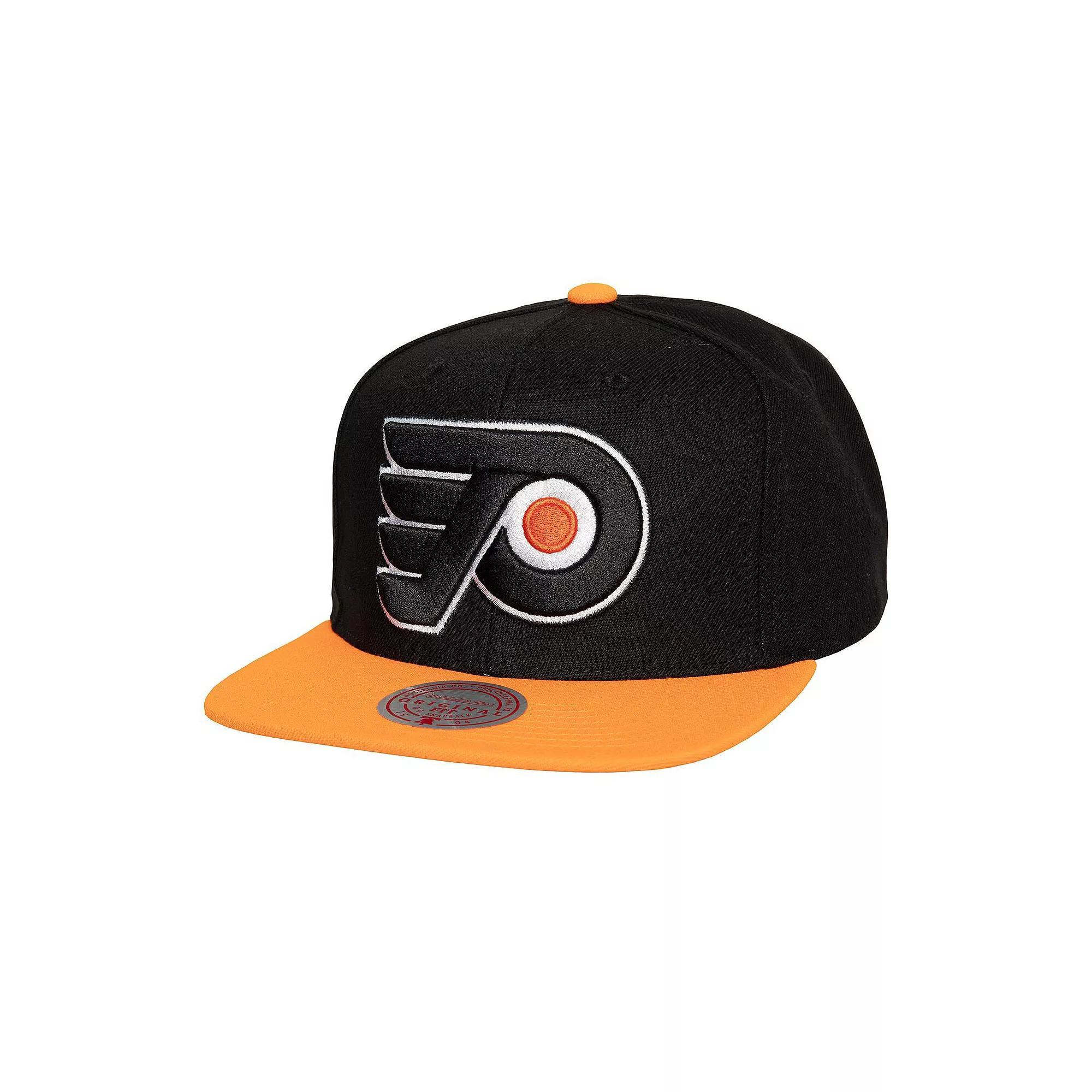 Men's Mitchell & Ness Black Philadelphia Flyers Core Team Ground 2.0 Snapback Hat, Fly Black Product Image