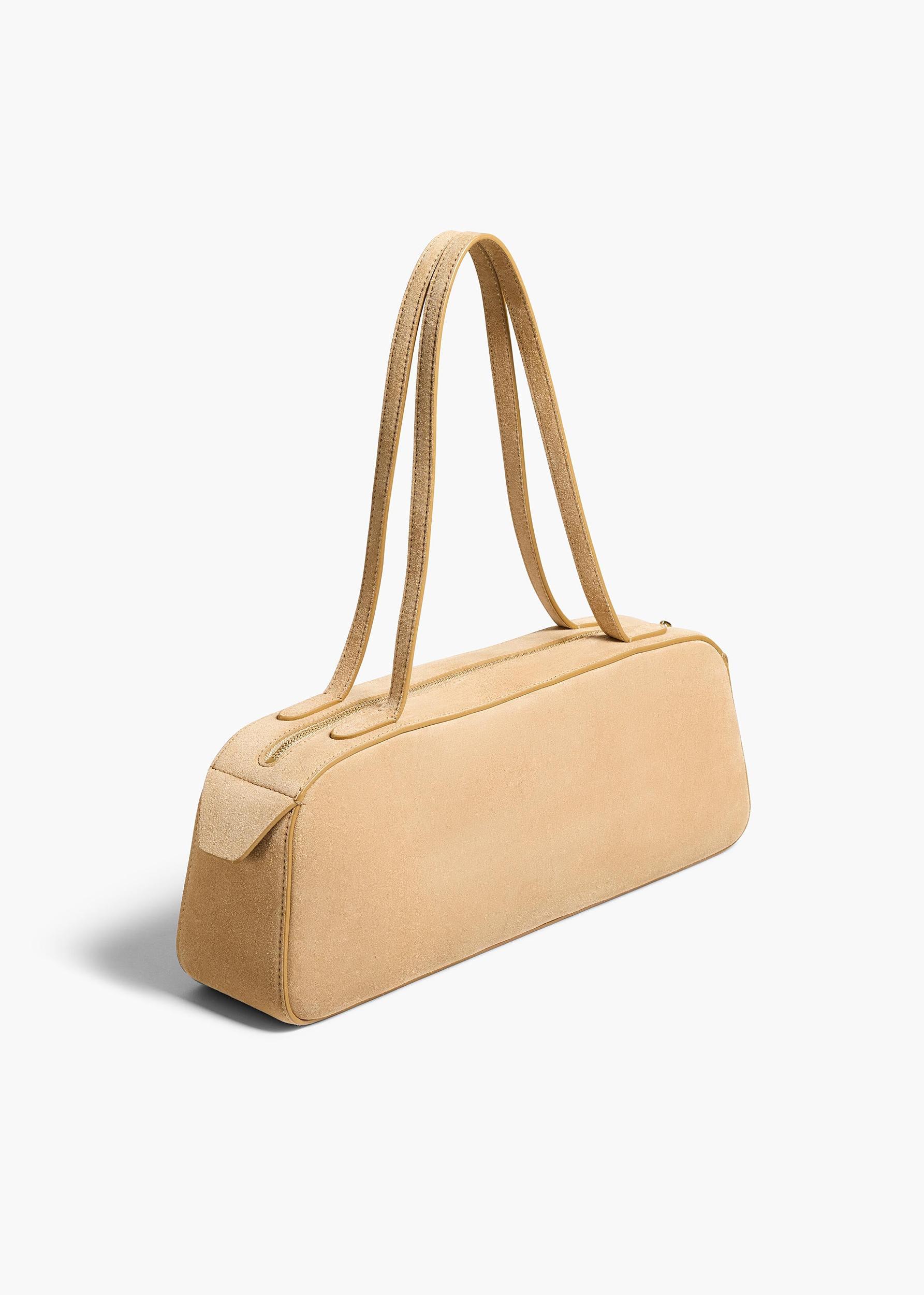 Simona Shoulder Bag in Wheat Suede Product Image
