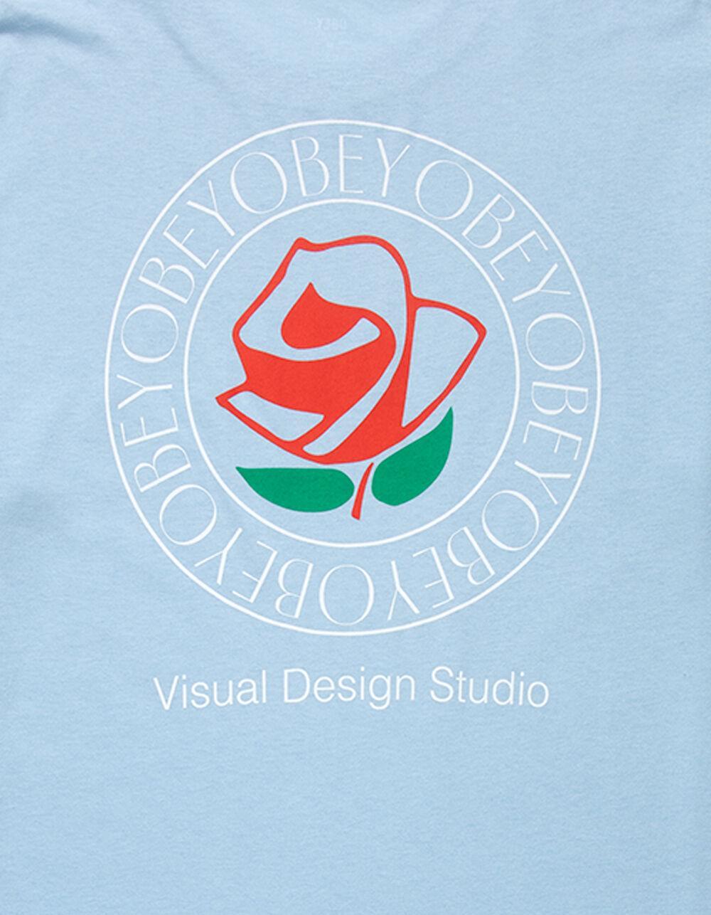OBEY Design Studio Rose Mens Tee - LIGHT BLUE Product Image