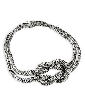 John Hardy Sterling Silver Classic Chain Love Knot Double Strand Collar Necklace, 16 Product Image