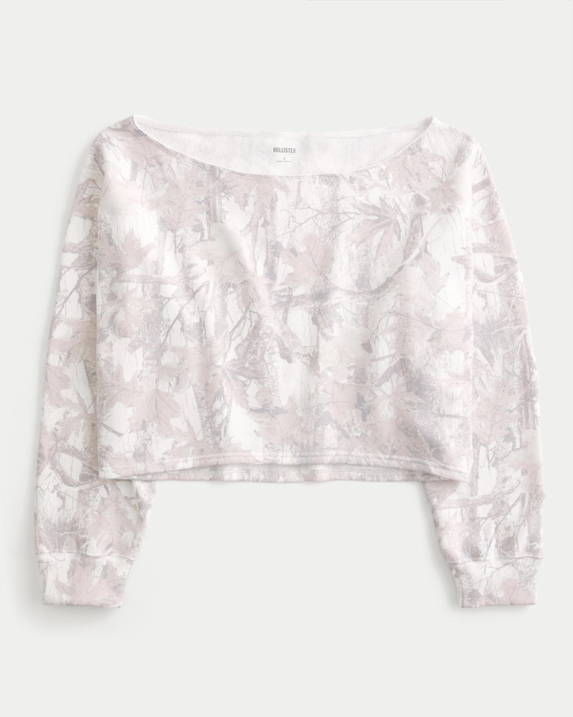 Easy Double Off-the-Shoulder Sweatshirt Product Image