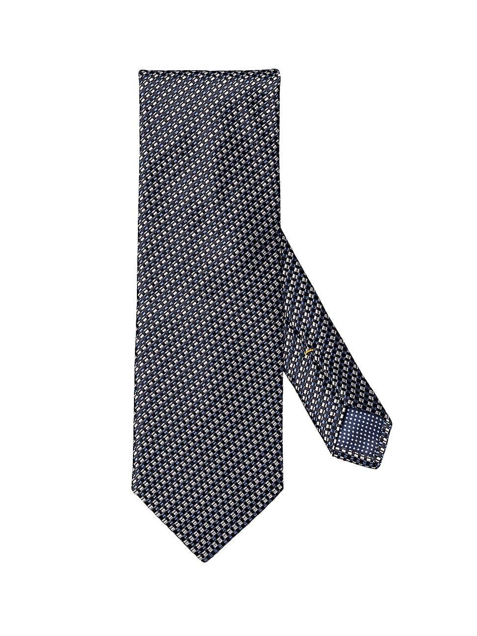 Mens Checked Woven Silk Tie Product Image