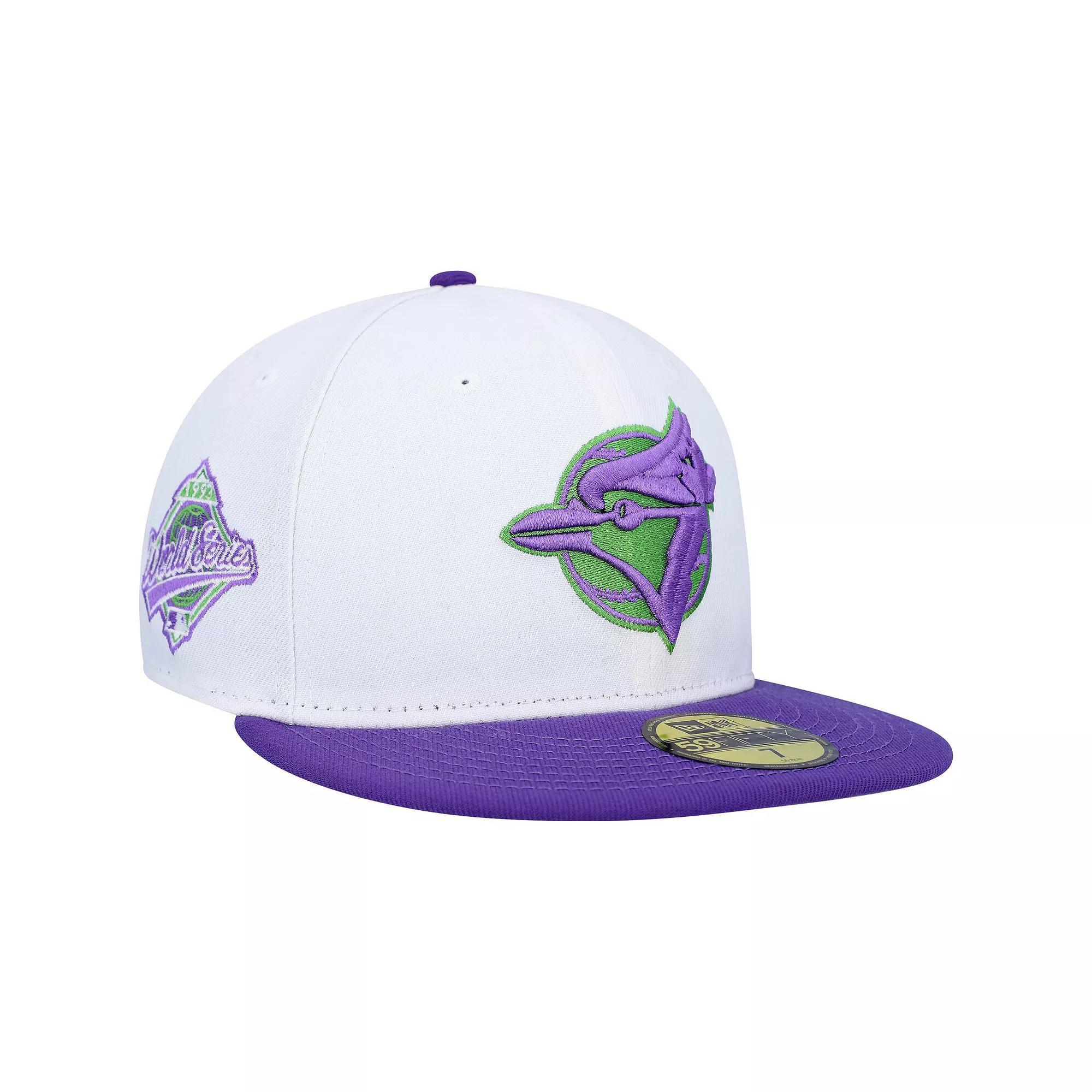 Men's New Era White Toronto Blue Jays 1993 World Series Side Patch 59FIFTY Fitted Hat, Size: 7 5/8, Jay White Product Image