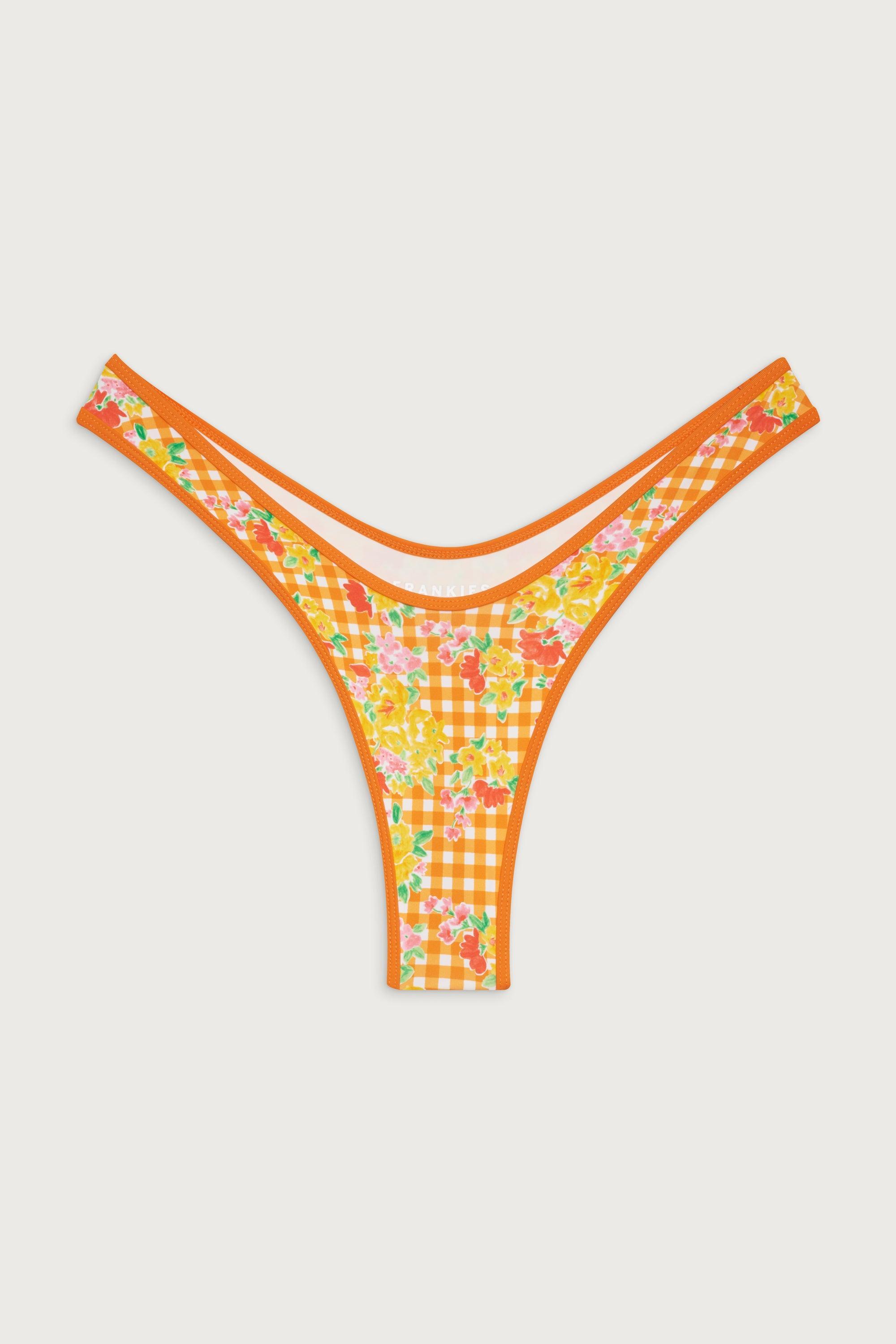 Full Moon Micro Bikini Bottom - Marigold Gingham Product Image