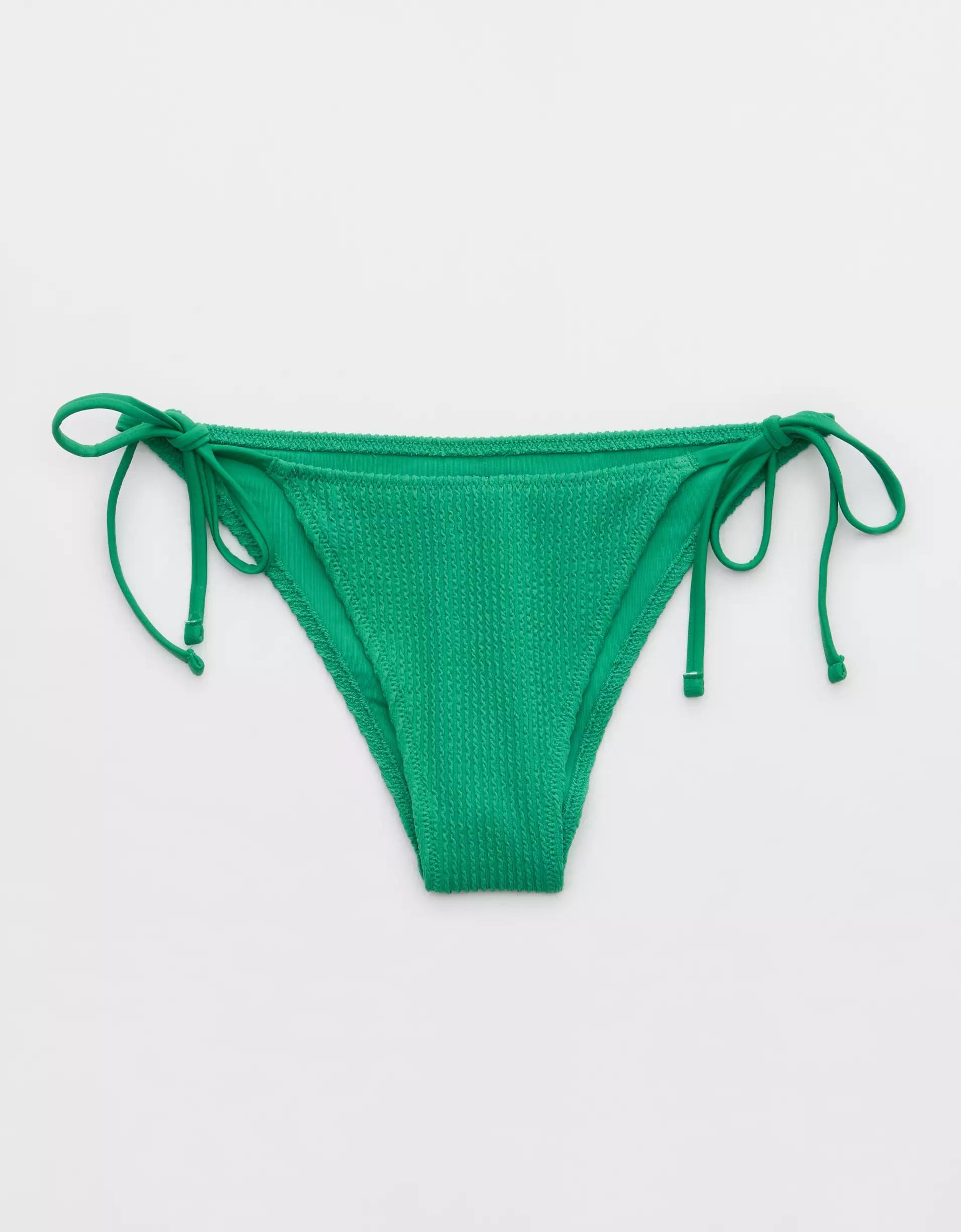 Aerie Crinkle Cheekiest Tie Bikini Bottom Product Image