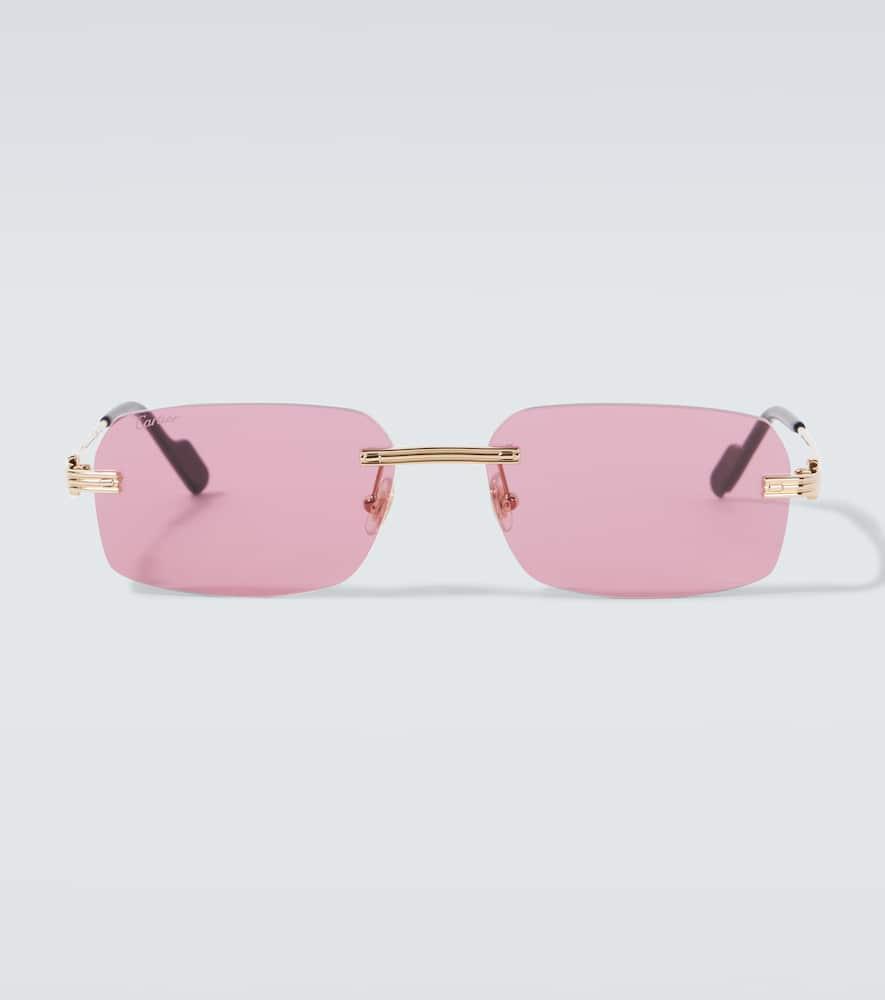 CARTIER Square Sunglasses In Pink Product Image