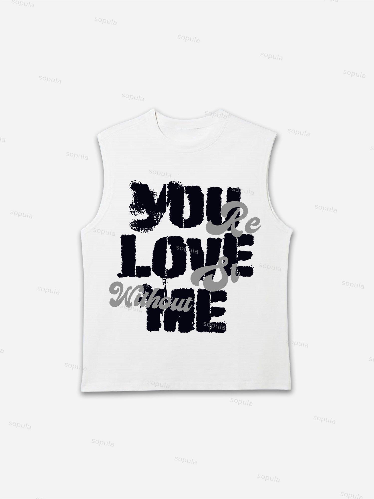 Youre Lost Without Me Graphic Sleeveless Shirts Tank Top Product Image