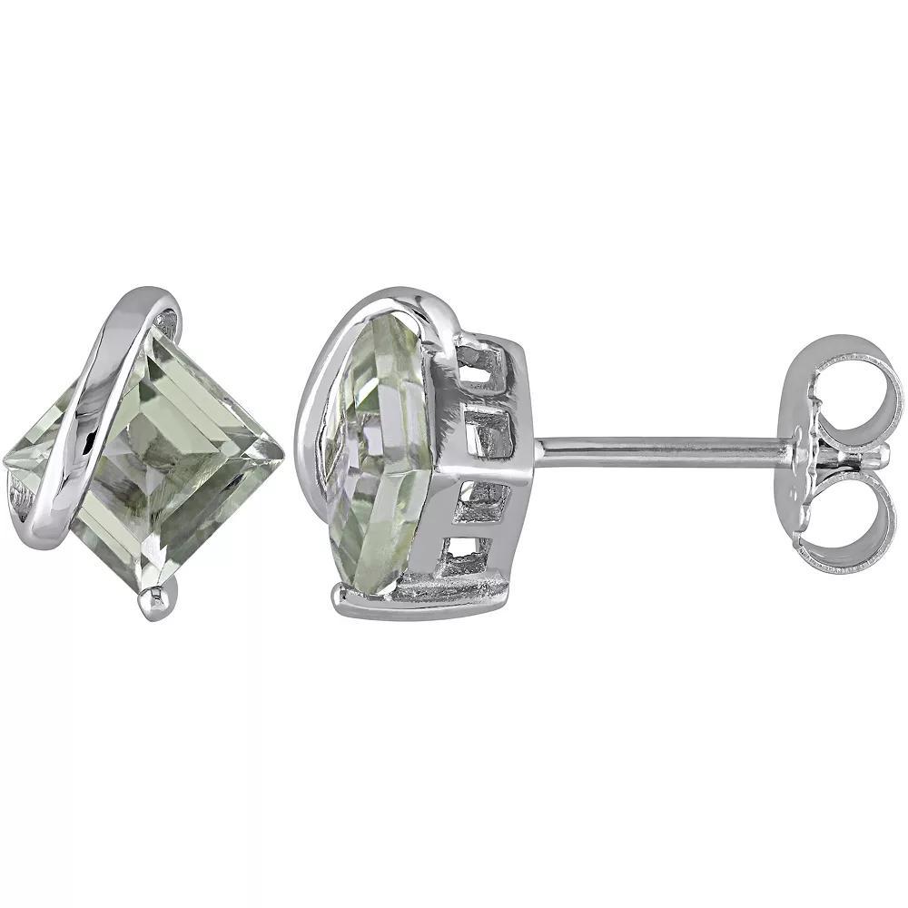 Stella Grace Sterling Silver Green Quartz Stud Earrings, Women's Product Image