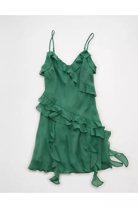 AE Asymmetrical Ruffle Mini Dress Women's Product Image