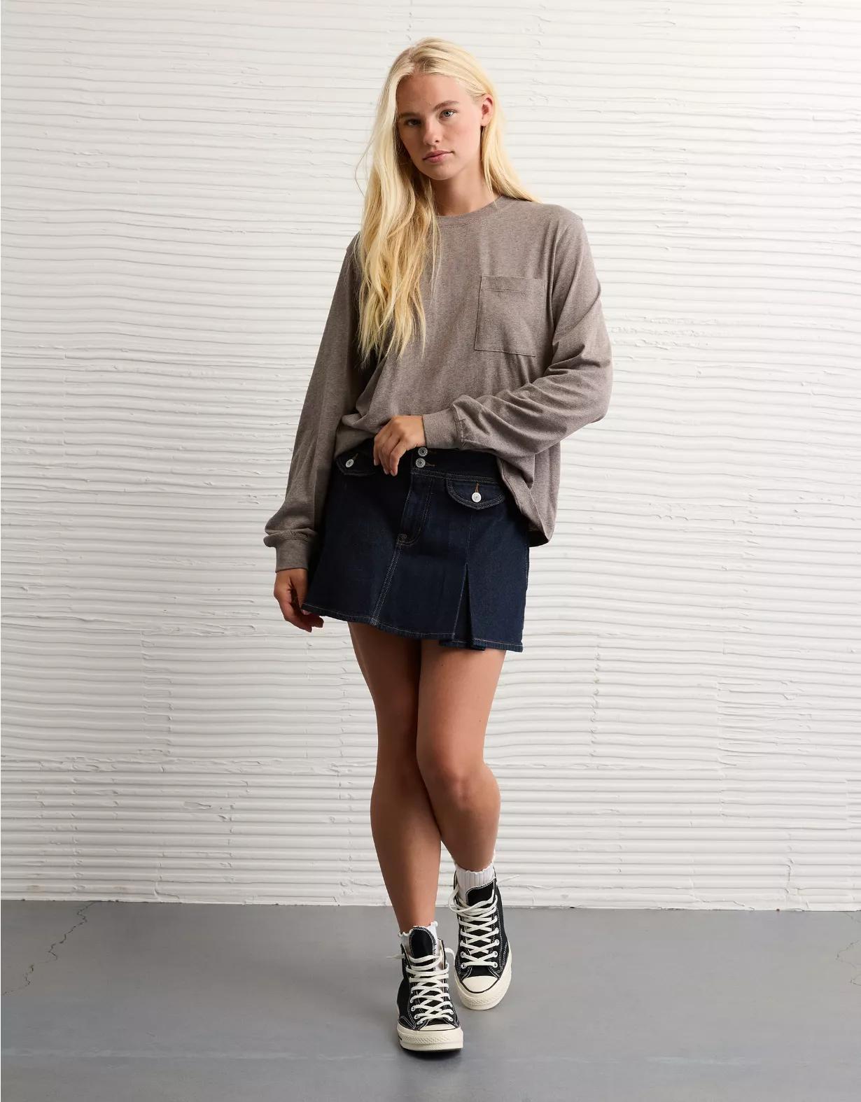 AE Everyday Luxe Long Sleeve T-Shirt Product Image