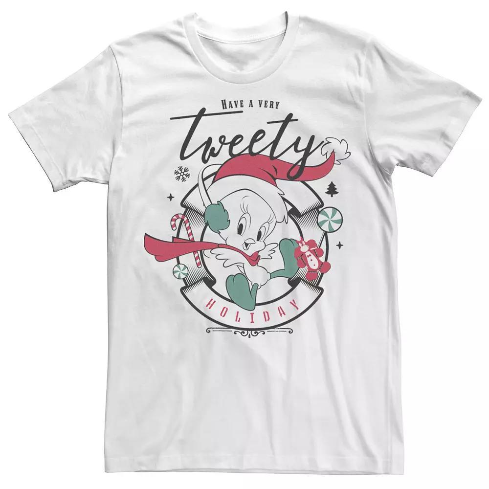 Men's Looney Tunes Christmas Have A Very Tweety Holiday Tee,  Product Image