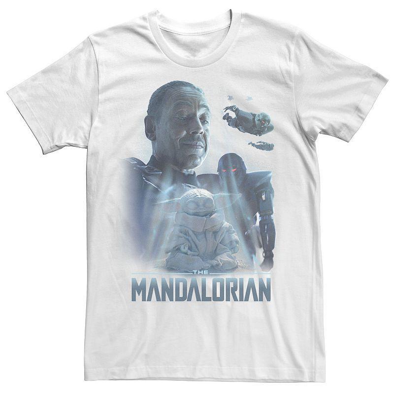 Big & Tall Star Wars: The Mandalorian Grogu Moff Gideon Collage R14 Tee, Mens Product Image